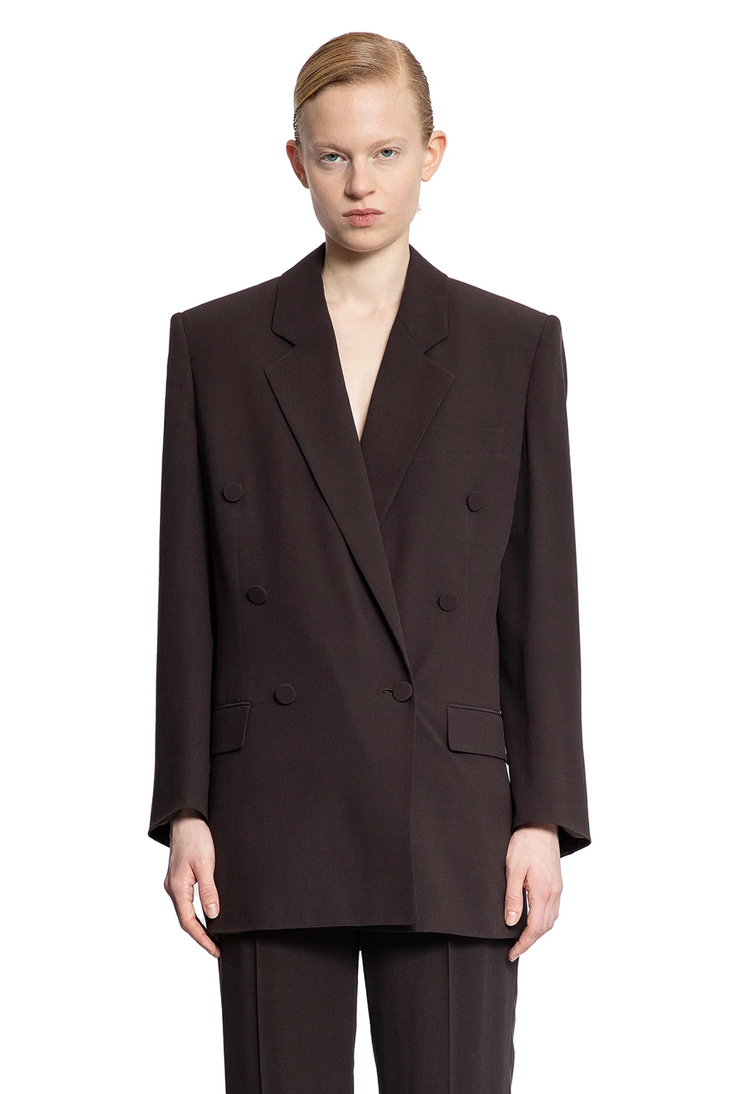 SAINT LAURENT WOMAN BROWN BLAZERS - Antonioli.eu