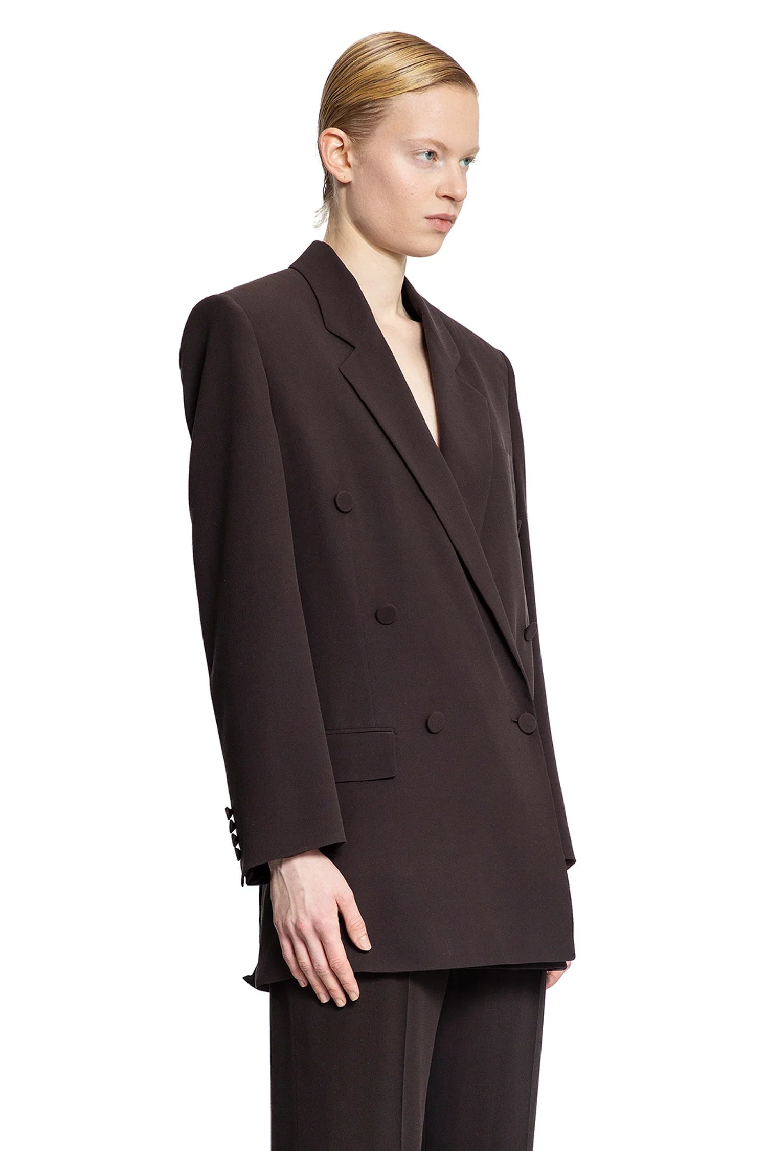 SAINT LAURENT WOMAN BROWN BLAZERS - Antonioli.eu