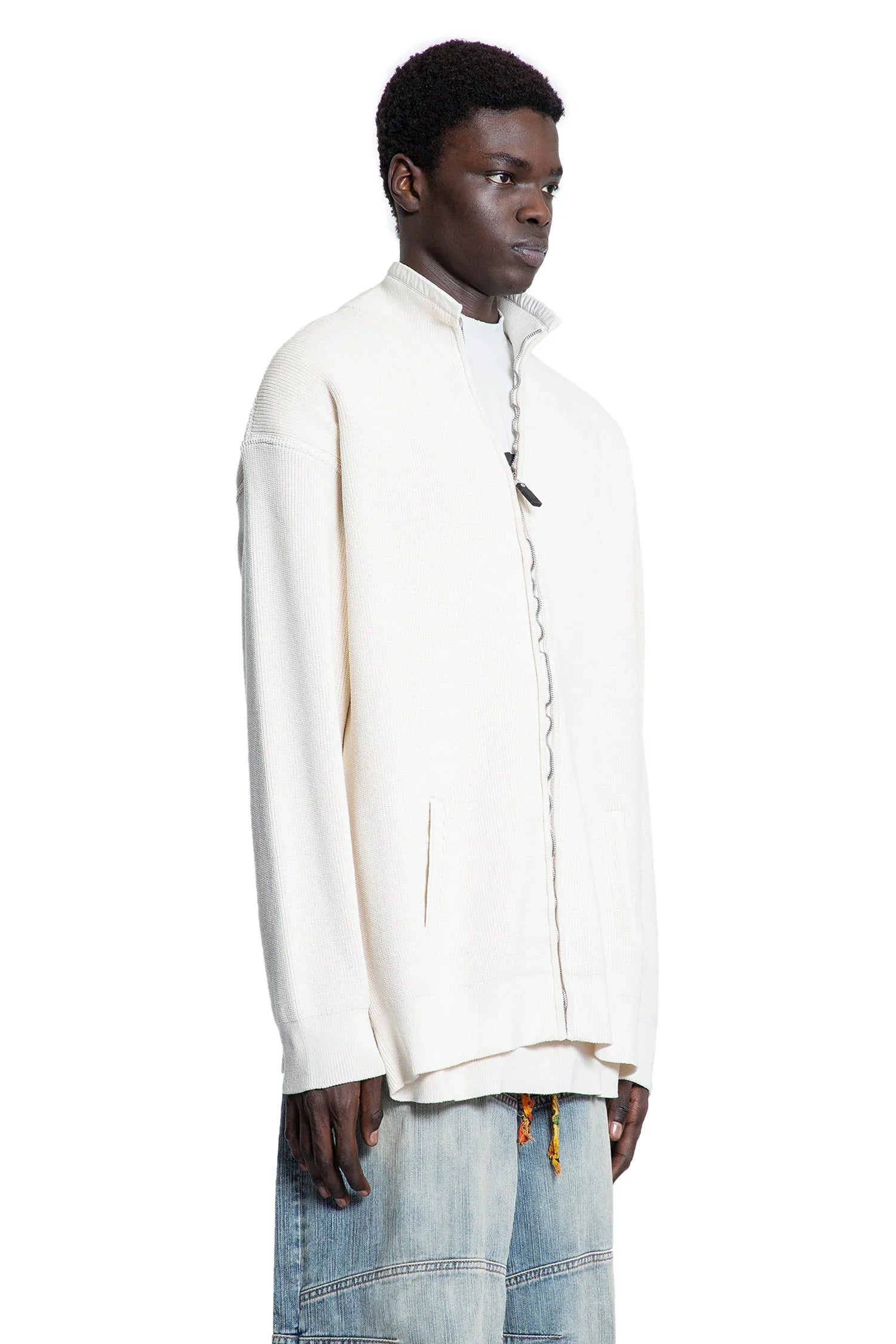 Intertwined Zip-Up Sweater - Antonioli.eu