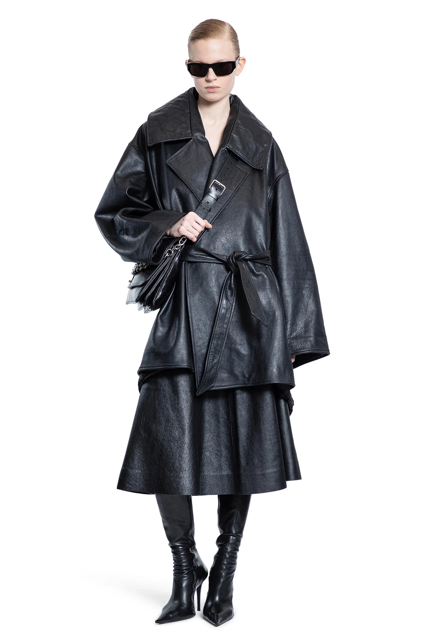 High-Collar Leather Jacket - Antonioli.eu