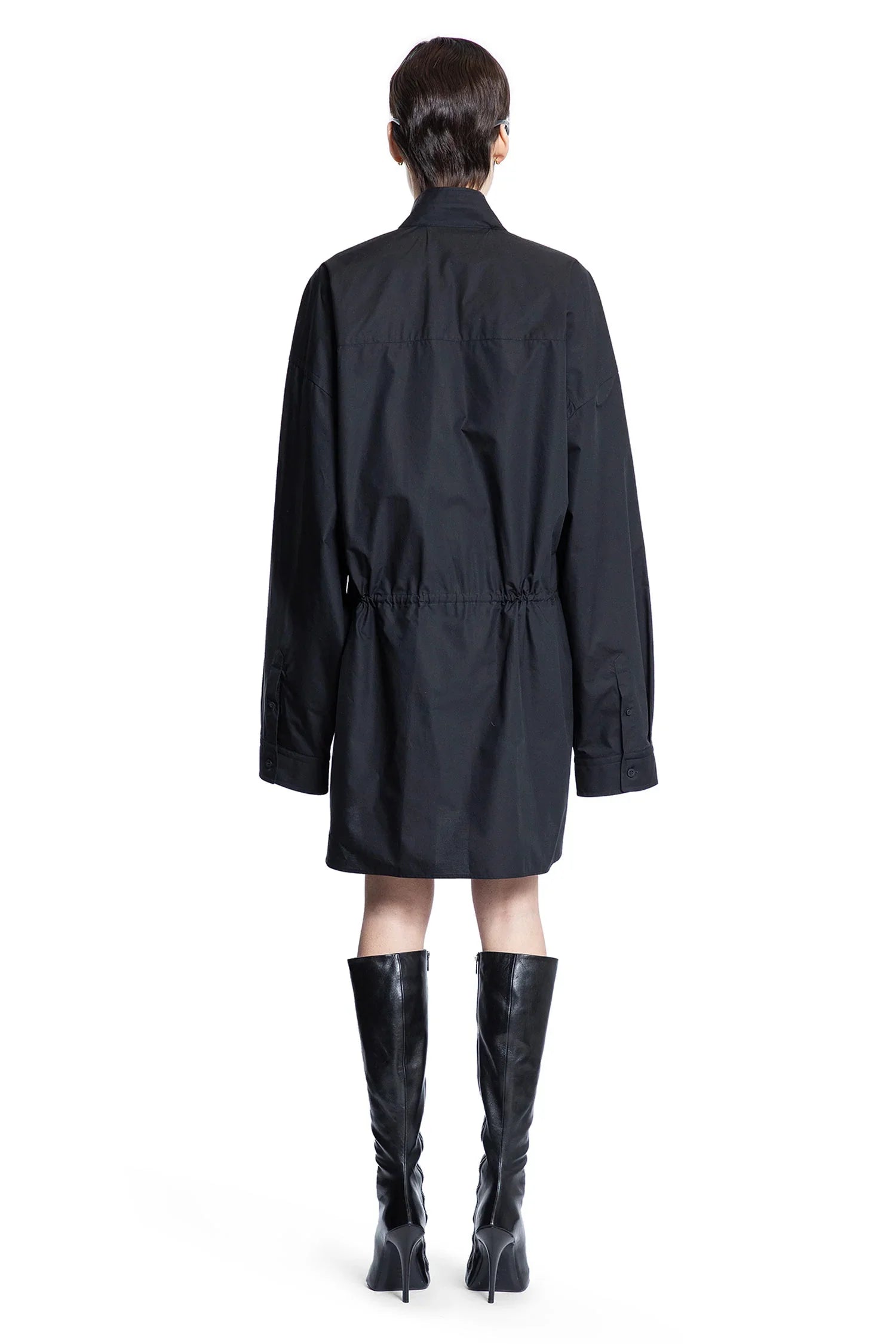 Shirt Mini Dress in Cotton Poplin - Antonioli.eu