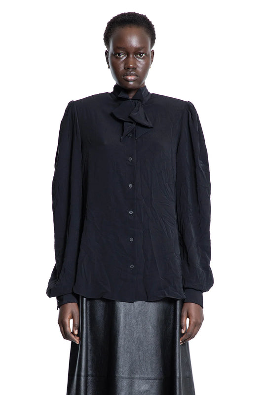Bow Blouse in fluid technical Crêpe - Antonioli.eu