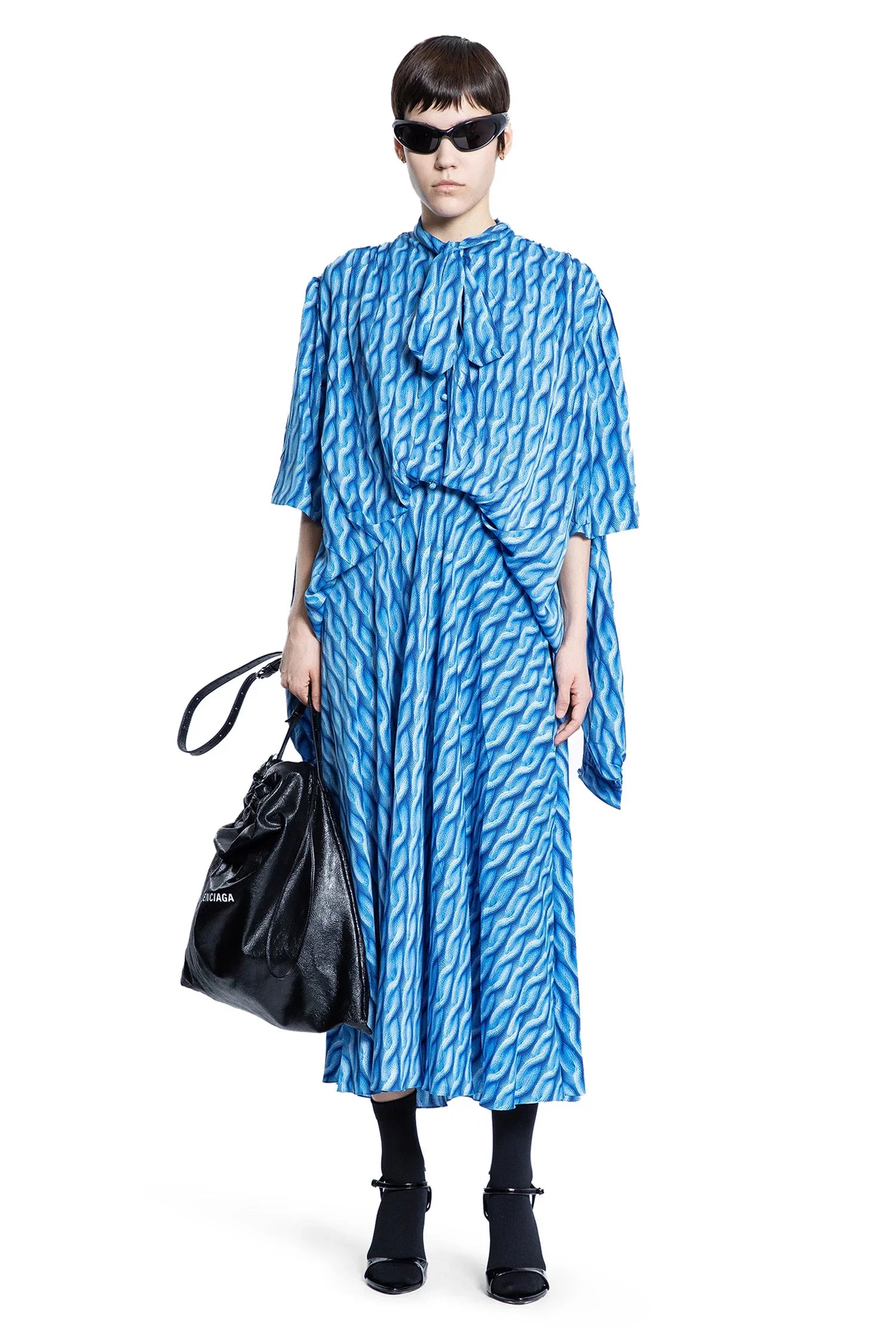 Printed Double Sleeve Dress - Antonioli.eu