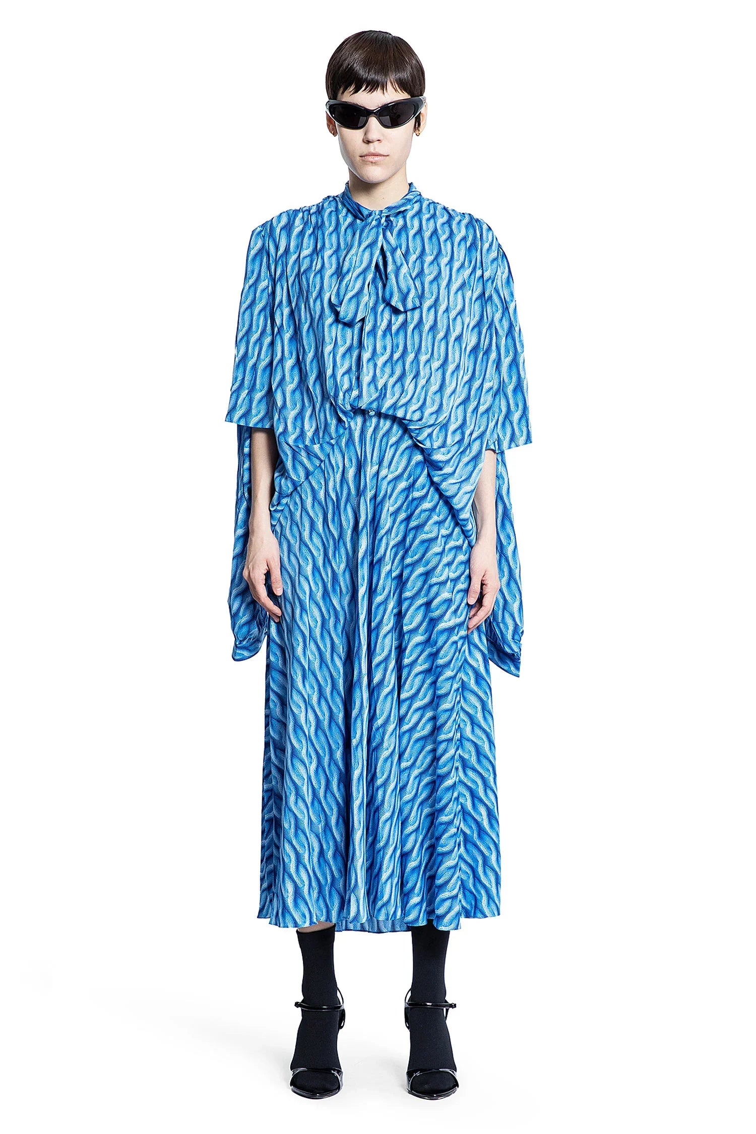 Printed Double Sleeve Dress - Antonioli.eu