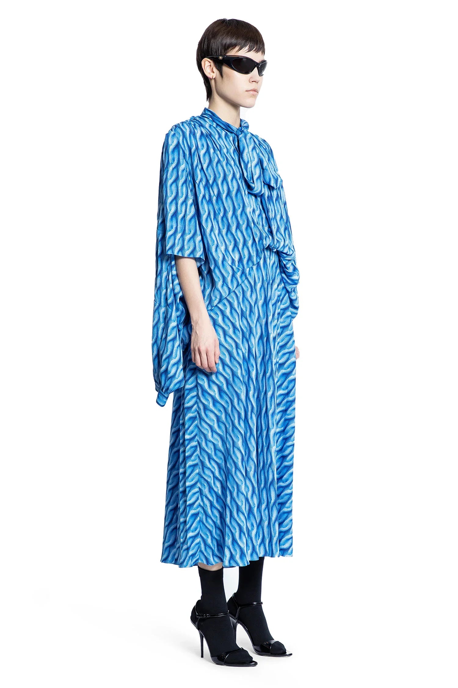 Printed Double Sleeve Dress - Antonioli.eu