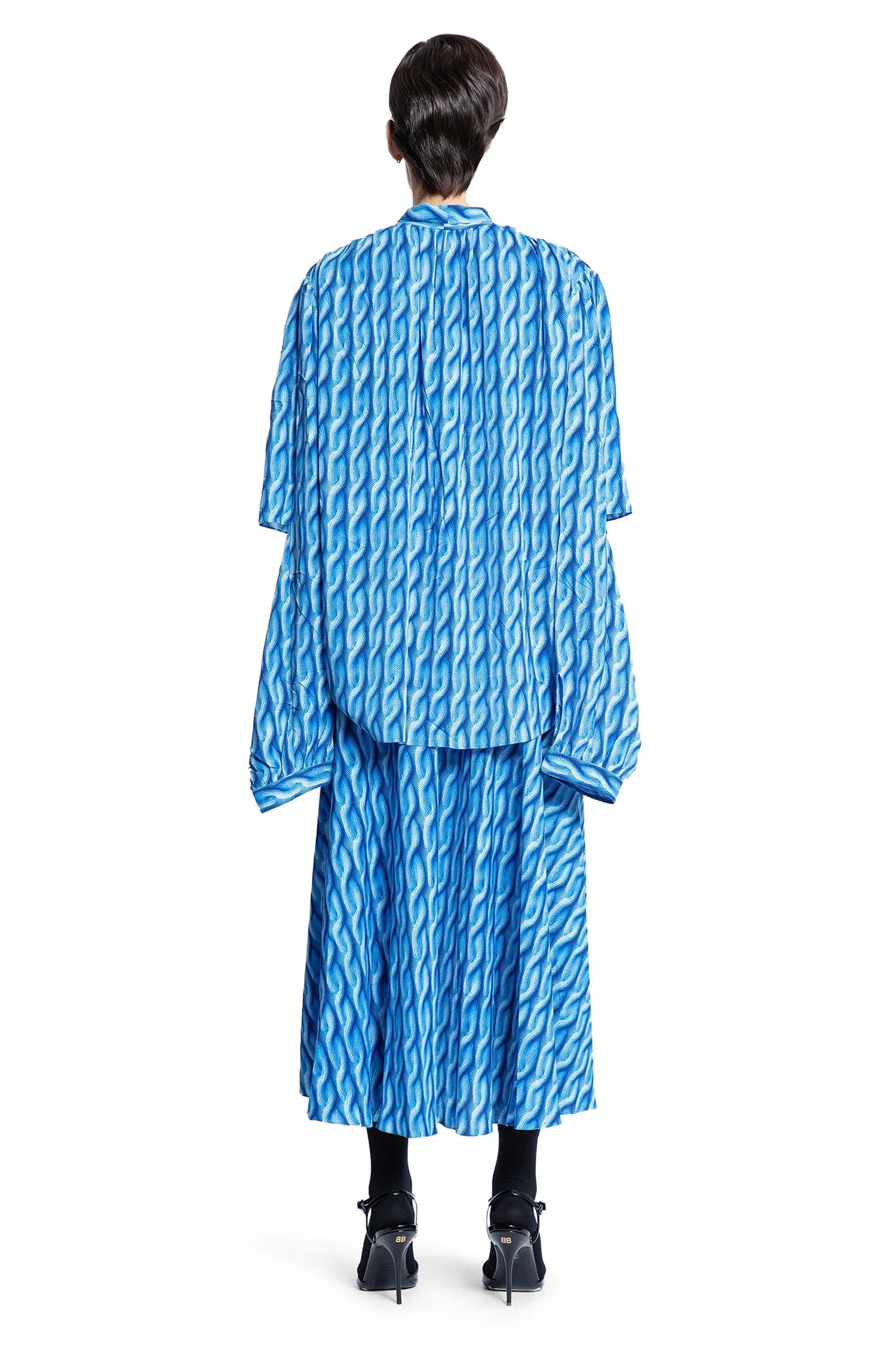 Printed Double Sleeve Dress - Antonioli.eu