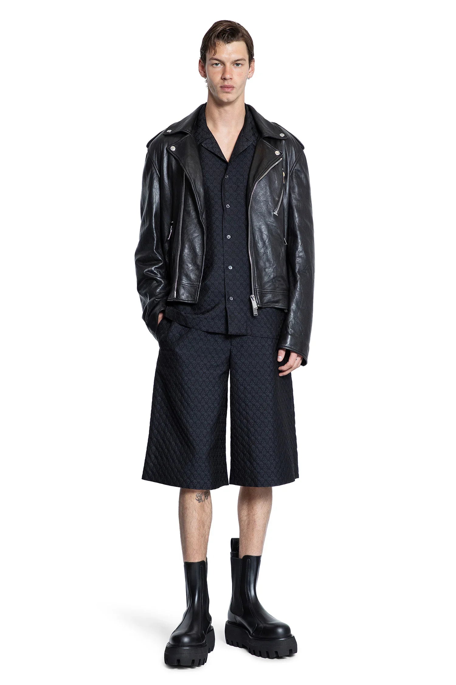 Skull Jacquard Shorts - Antonioli.eu