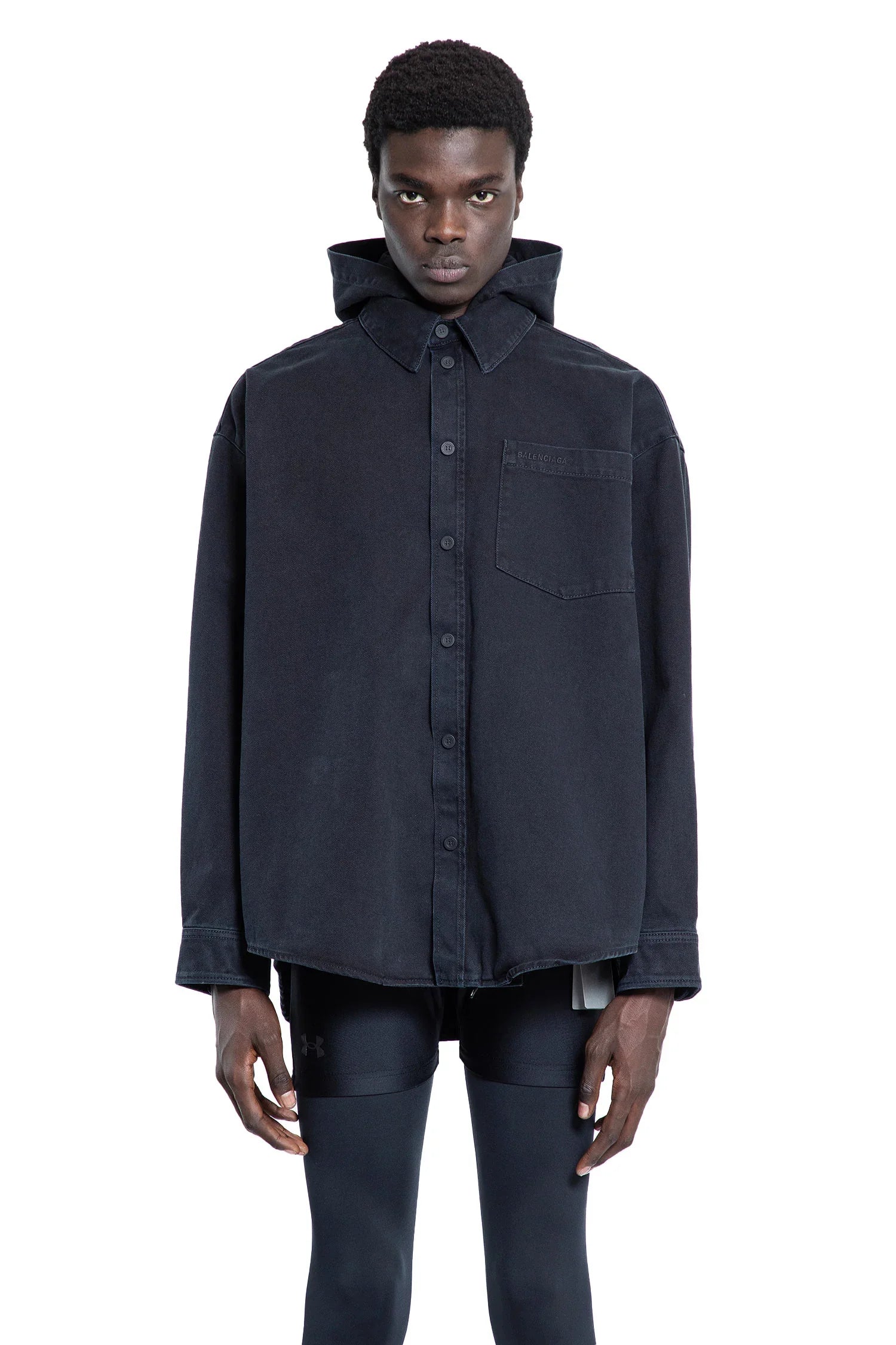 Shirt Parka in Soft Left Hand Denim - Antonioli.eu