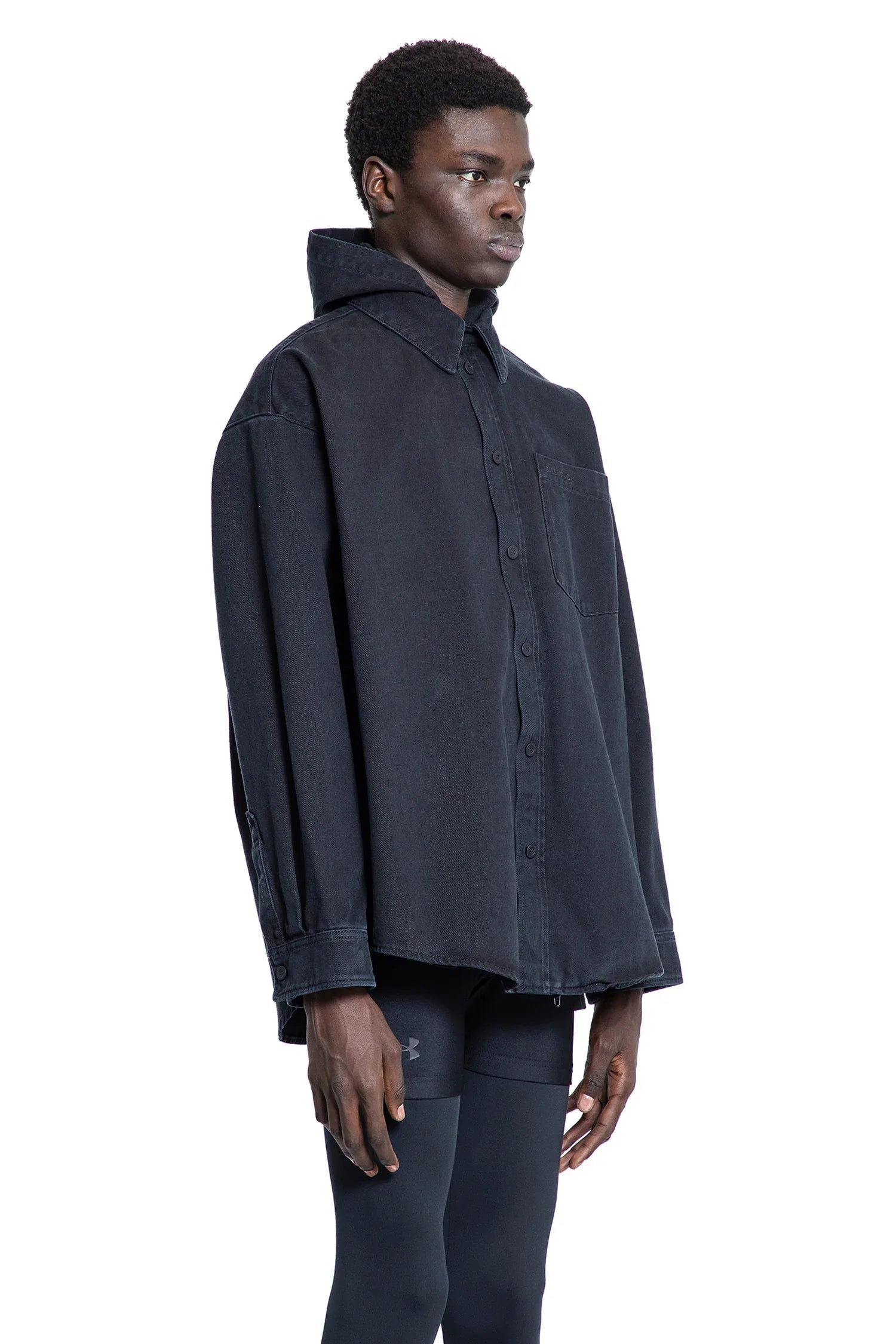 Shirt Parka in Soft Left Hand Denim - Antonioli.eu