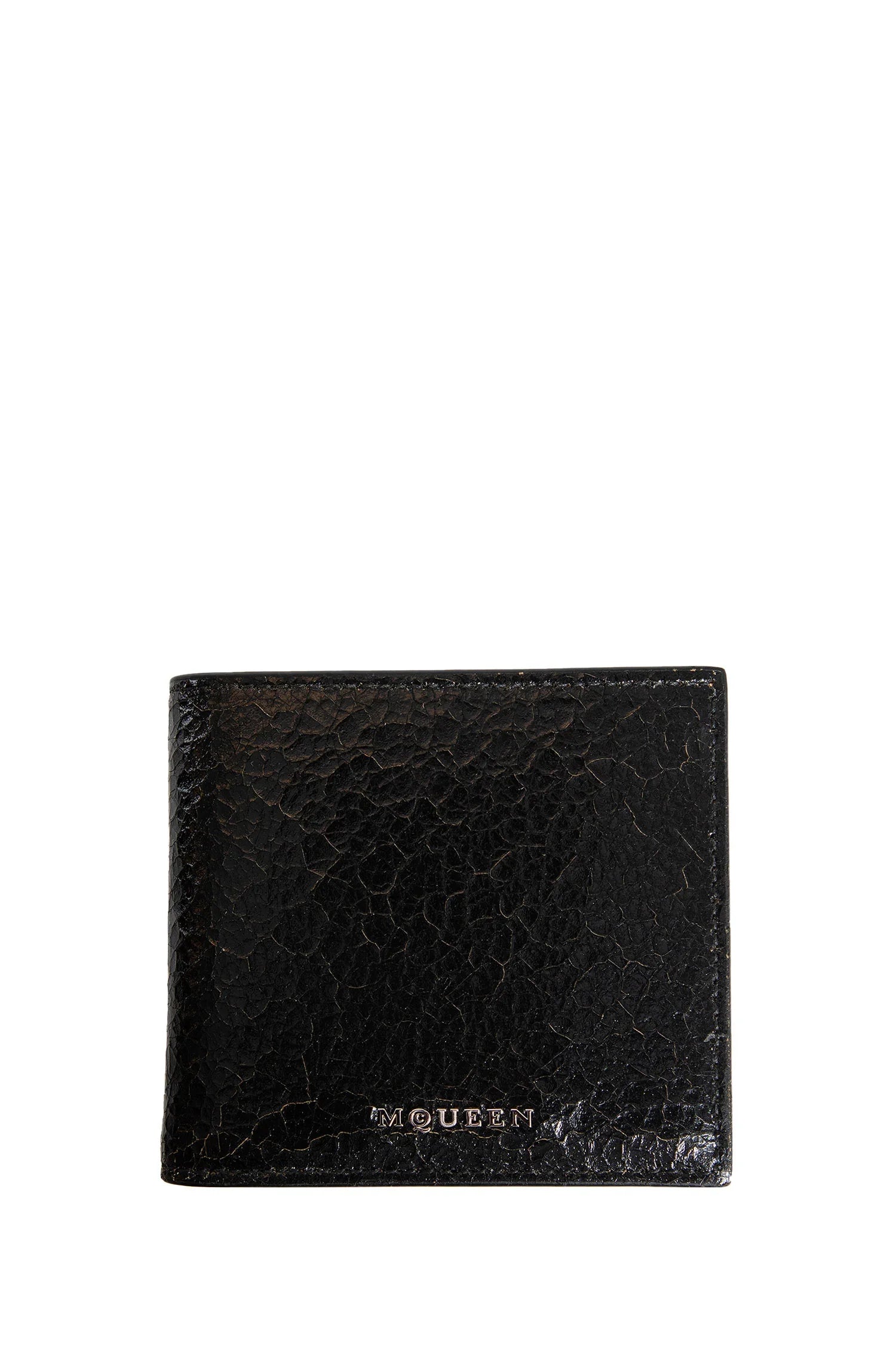 Crackled Leather Mcqueen Wallet - Antonioli.eu