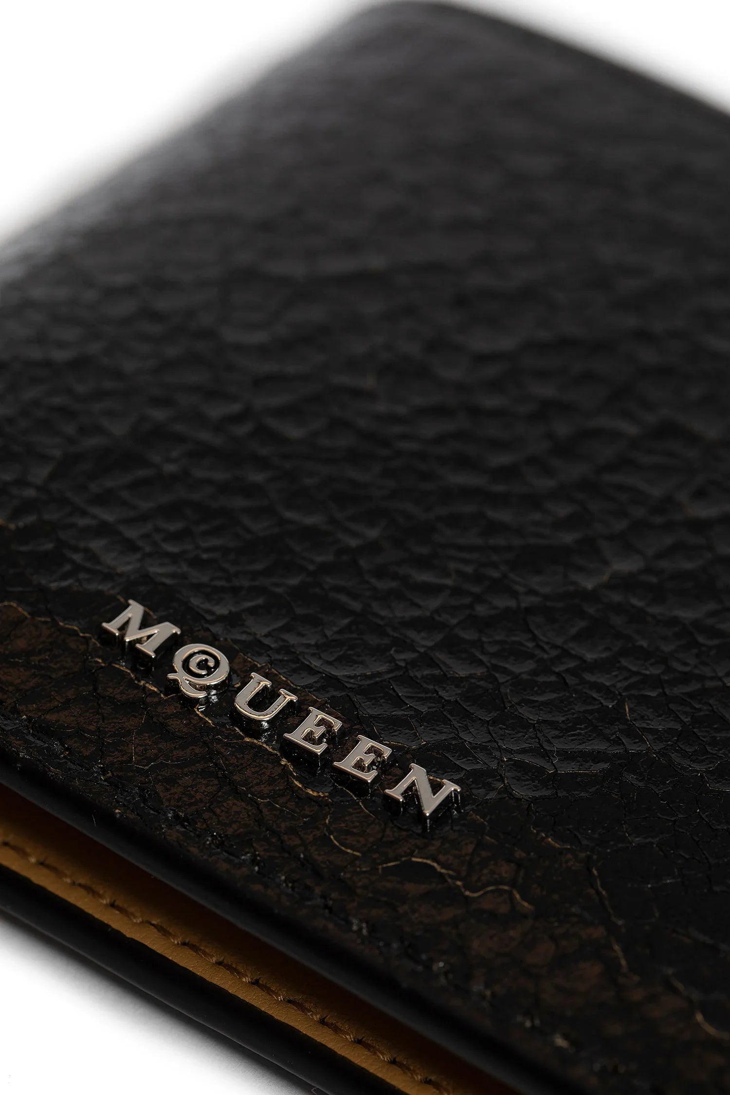 Crackled Leather Mcqueen Wallet - Antonioli.eu