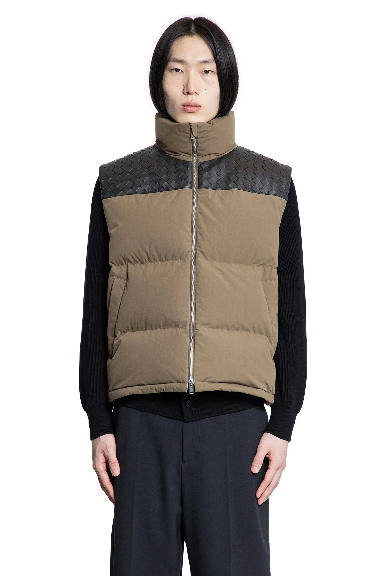 Frosted Poplin Puffer Gilet - Antonioli.eu