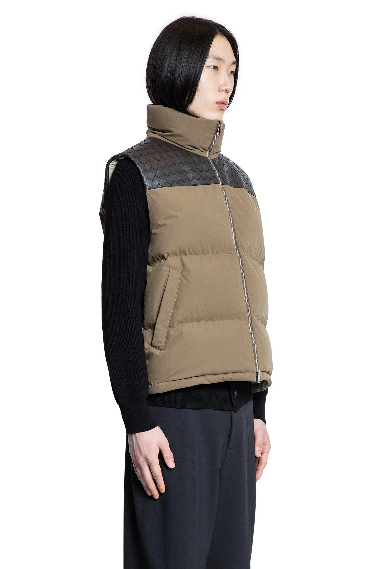 Frosted Poplin Puffer Gilet - Antonioli.eu