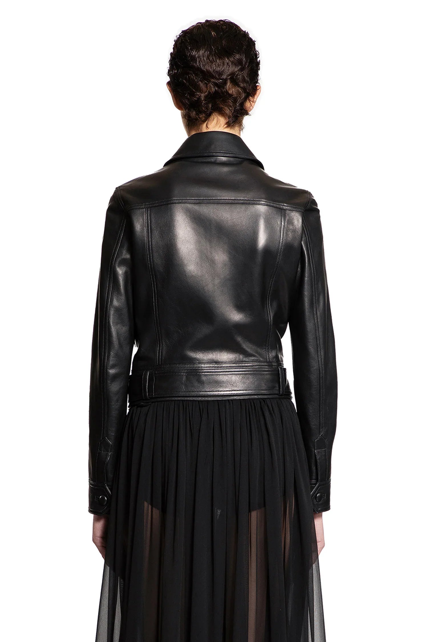 SAINT LAURENT WOMAN BLACK JACKETS - Antonioli.eu