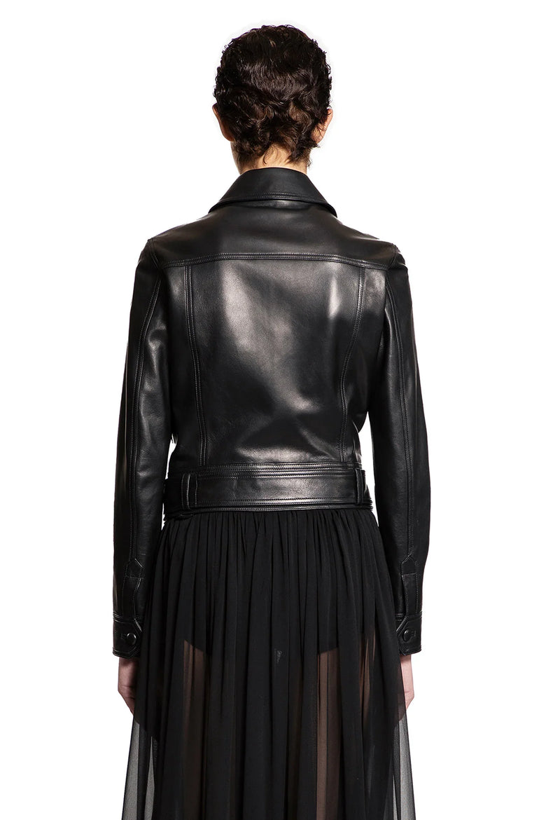 SAINT LAURENT WOMAN BLACK JACKETS - Antonioli.eu