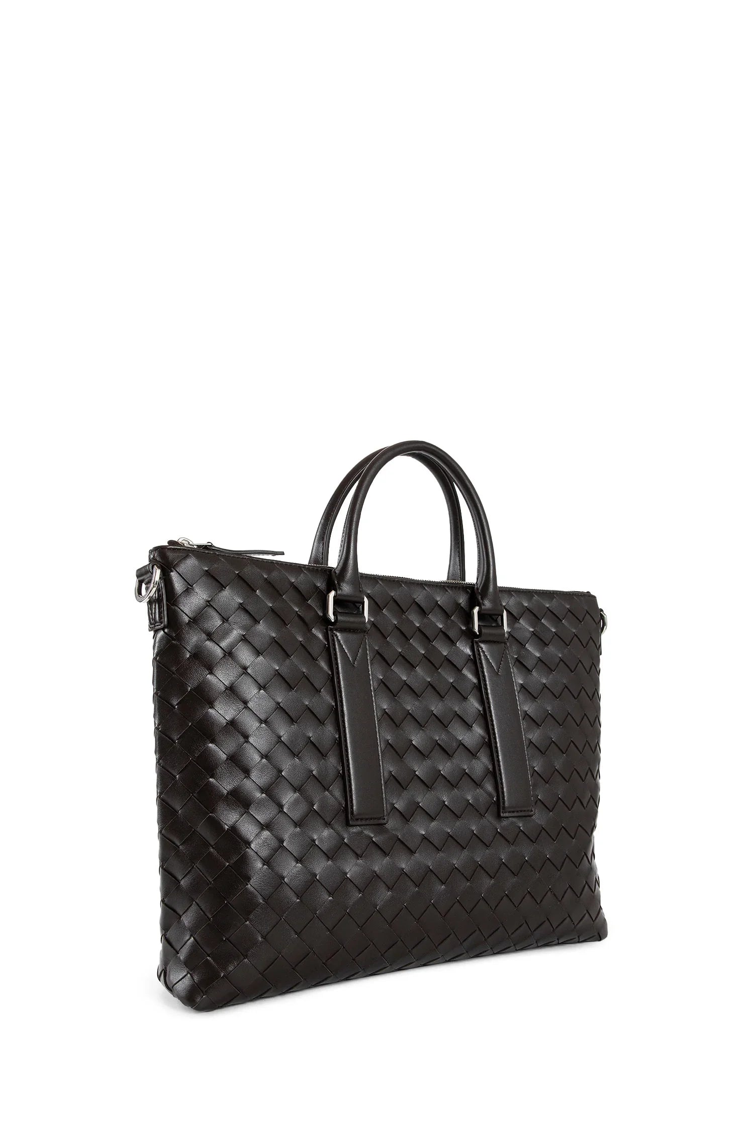 Soft Briefcase in Intrecciato Leather - Antonioli.eu