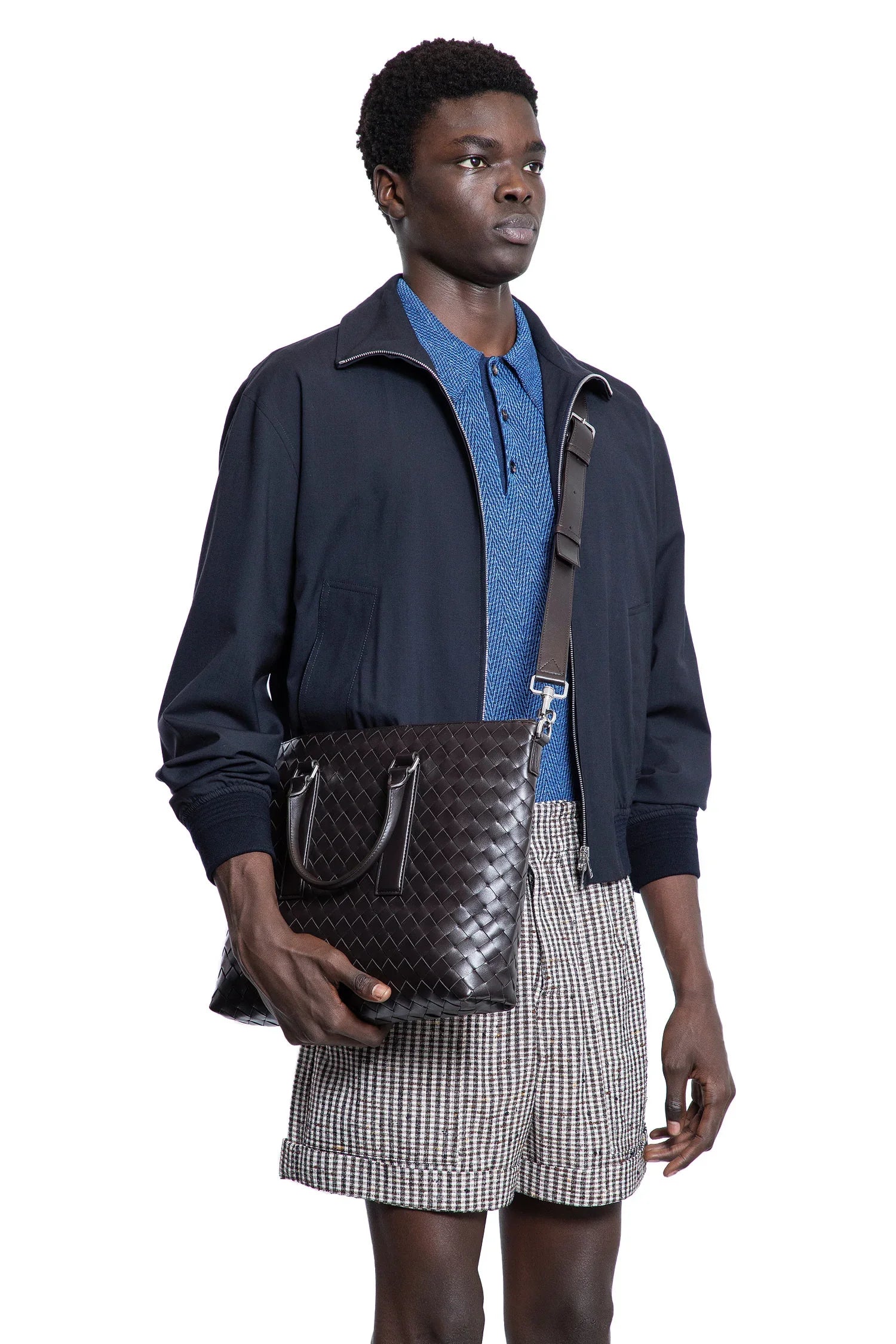 Soft Briefcase in Intrecciato Leather - Antonioli.eu