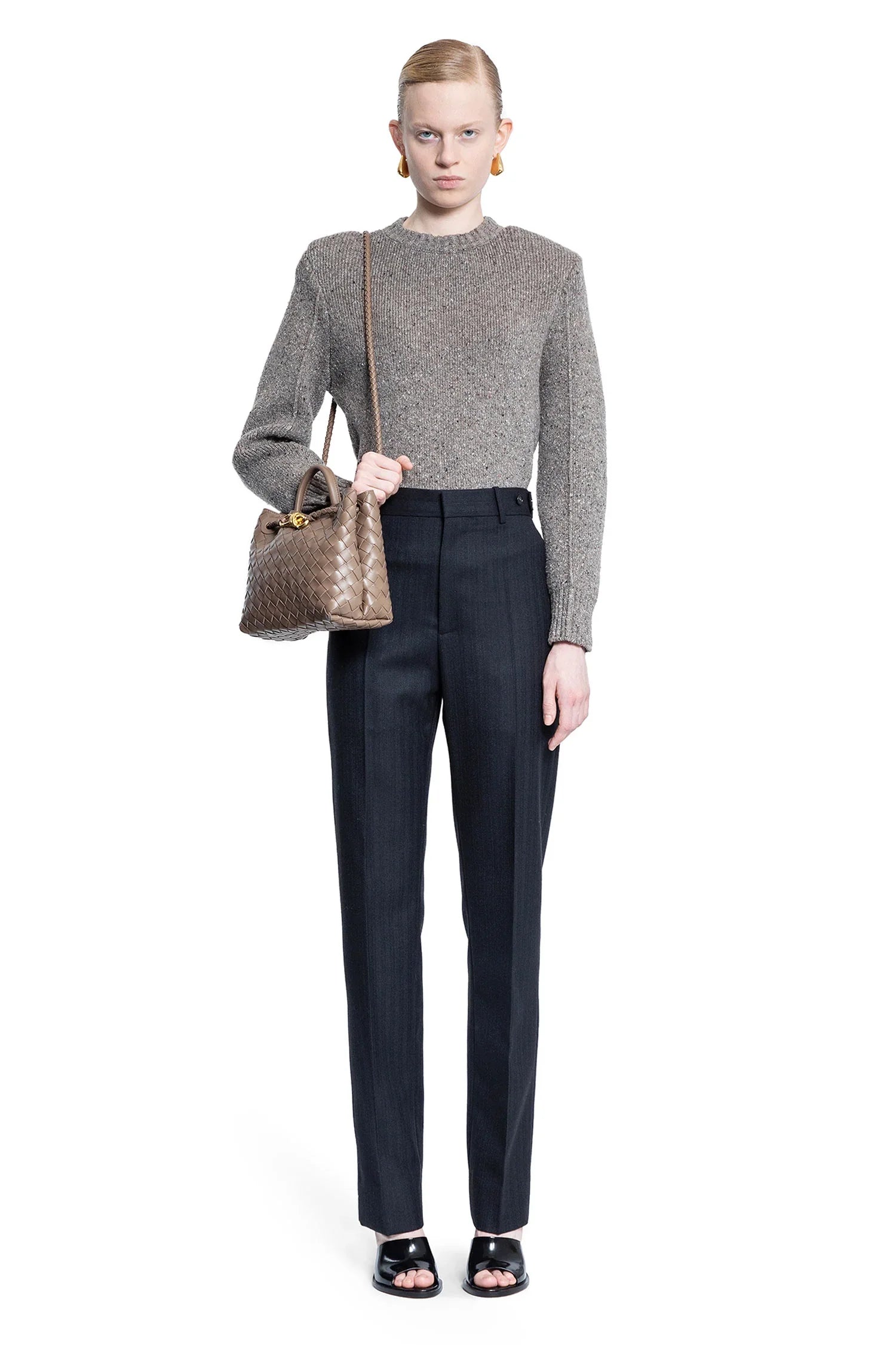 Subtle striped wool pants - Antonioli.eu