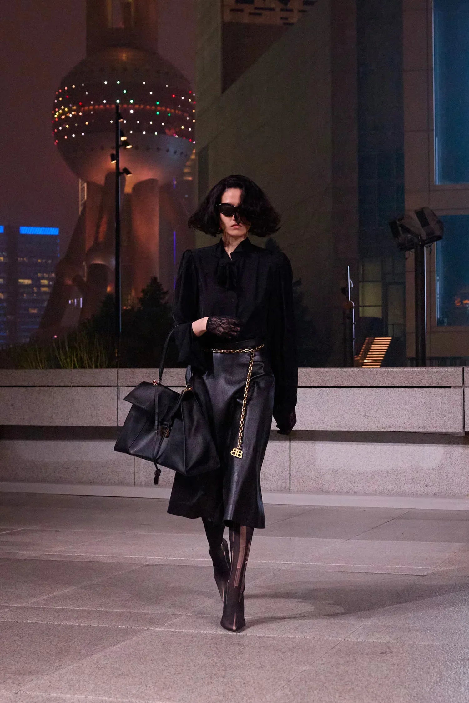 A-Line Skirt in Shiny Leather - Antonioli.eu