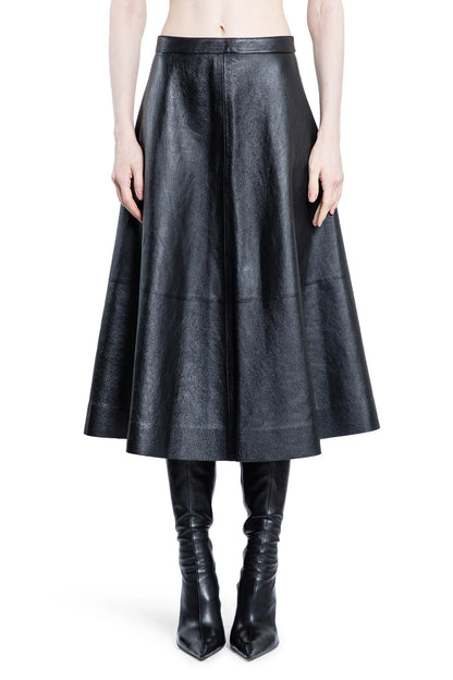 A-Line Skirt in Shiny Leather - Antonioli.eu