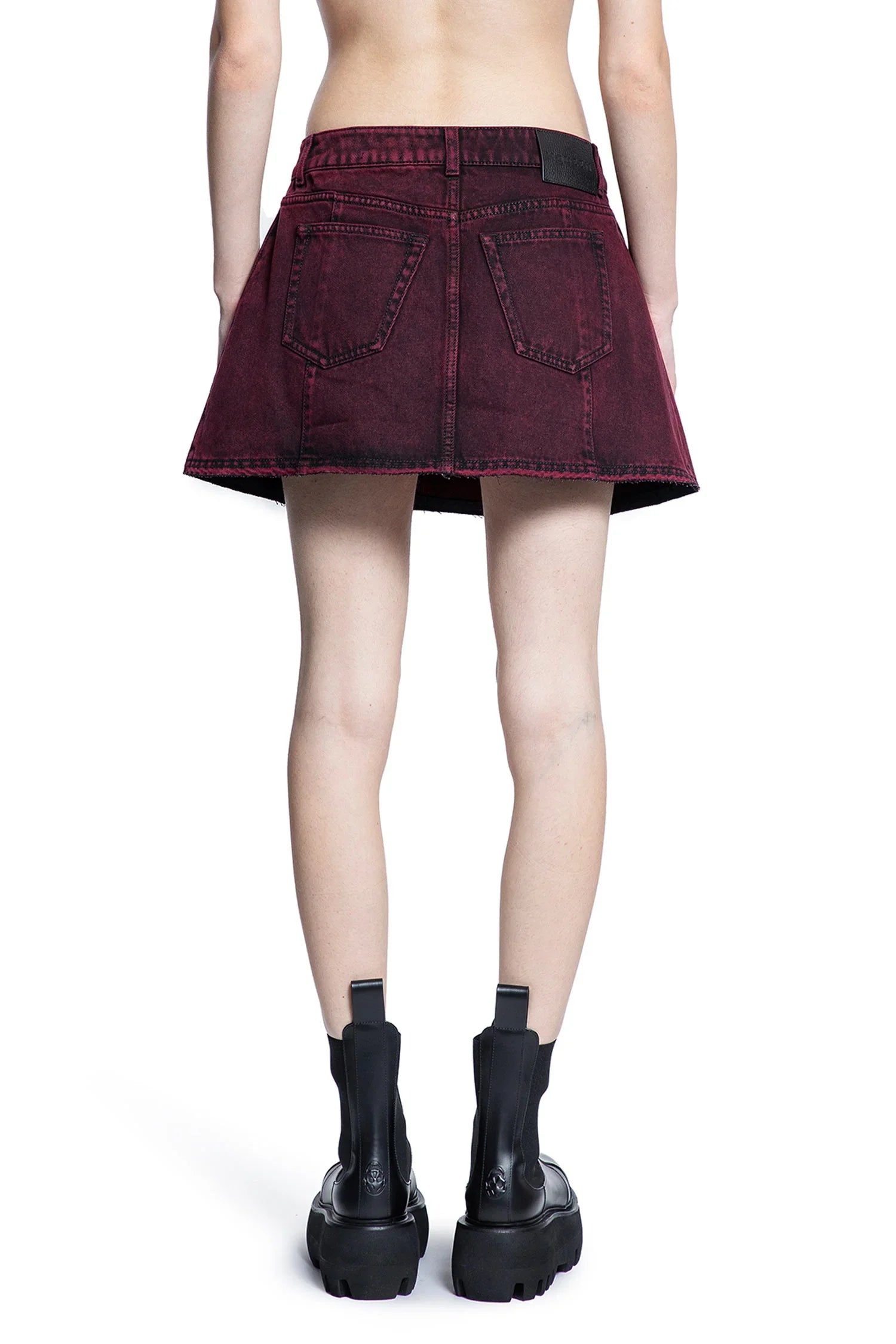 Overdyed Denim Mini Skirt - Antonioli.eu