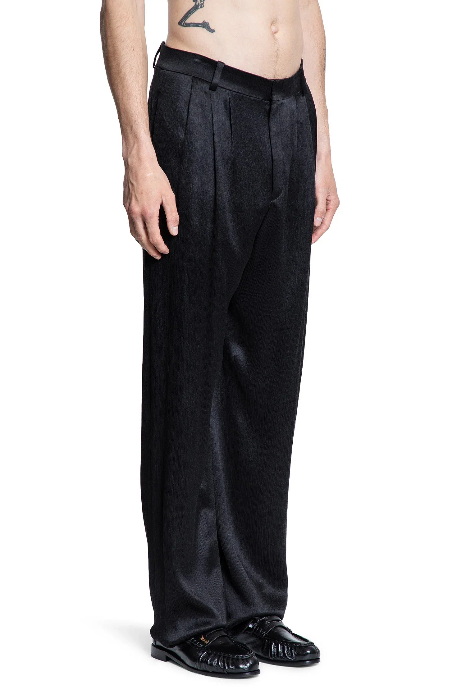Baggy Pants in Silk Satin Crepon - Antonioli.eu