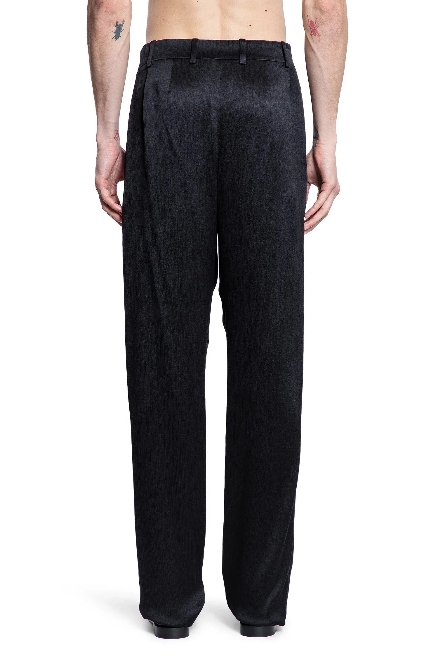 Baggy Pants in Silk Satin Crepon - Antonioli.eu