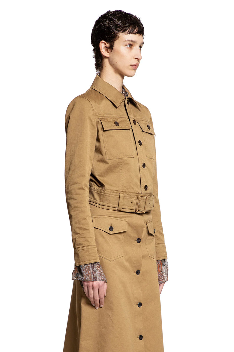 Cropped Jacket in Cotton Serge - Antonioli.eu