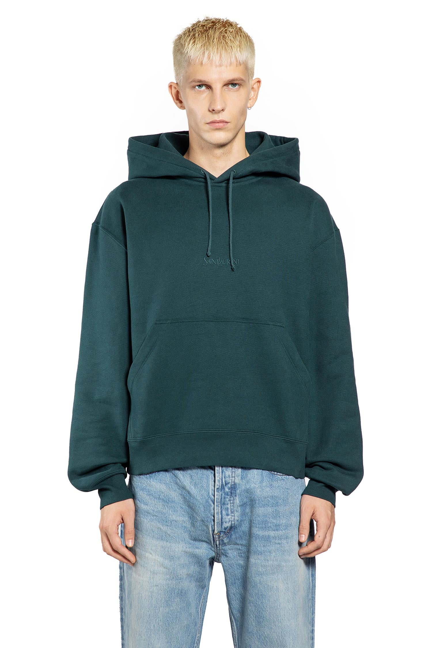 SAINT LAURENT MAN GREEN SWEATSHIRTS