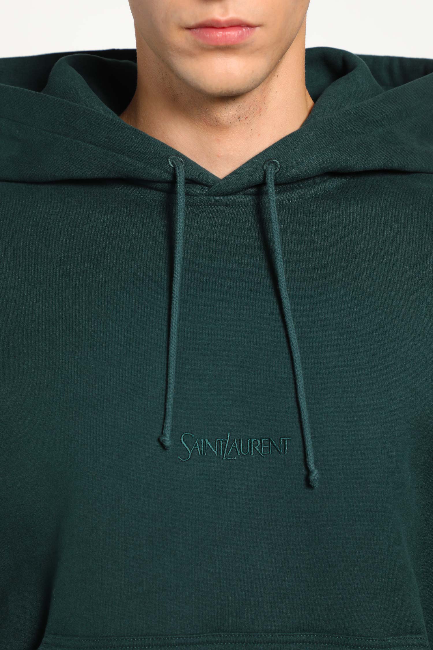 SAINT LAURENT MAN GREEN SWEATSHIRTS