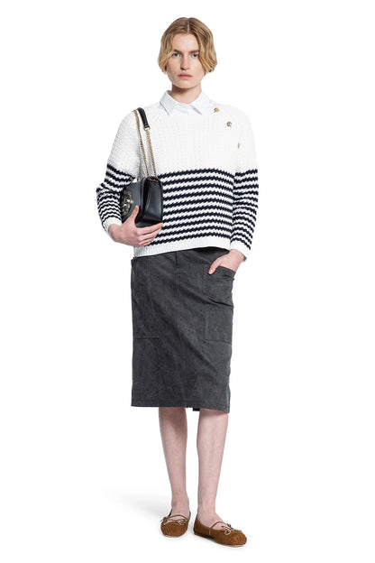 Striped Crochet Knit Sweater - Antonioli.eu
