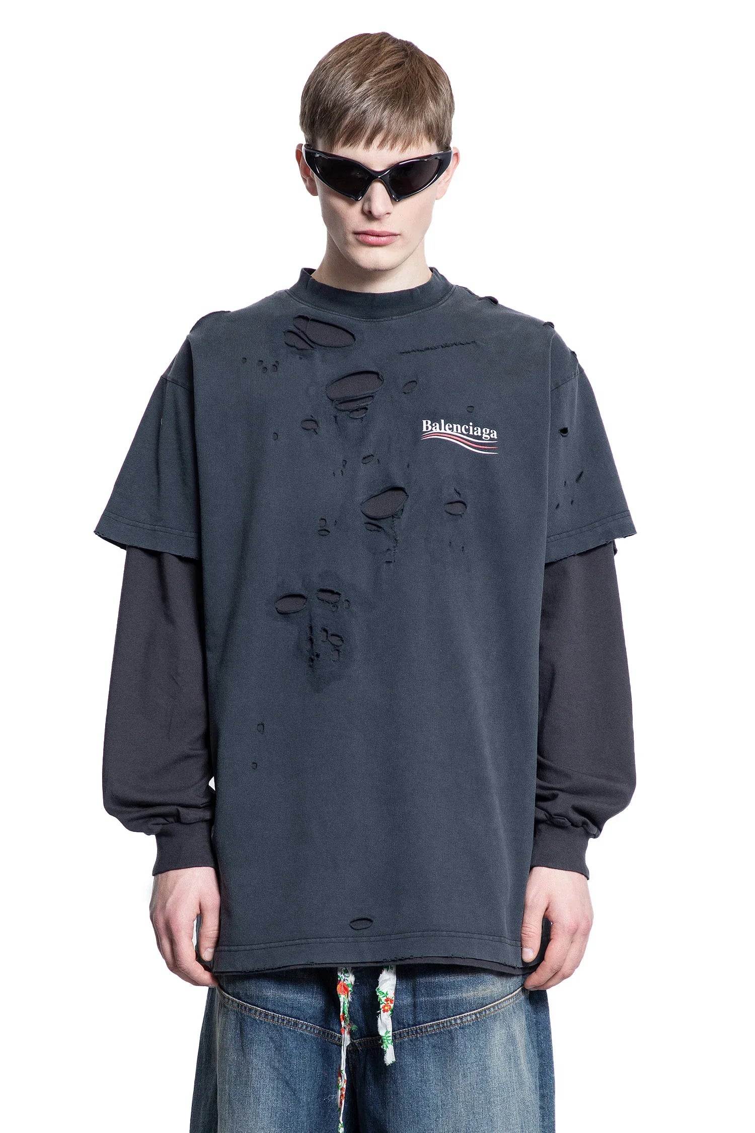 BALENCIAGA MAN BLACK T-SHIRTS & TANK TOPS - Antonioli.eu