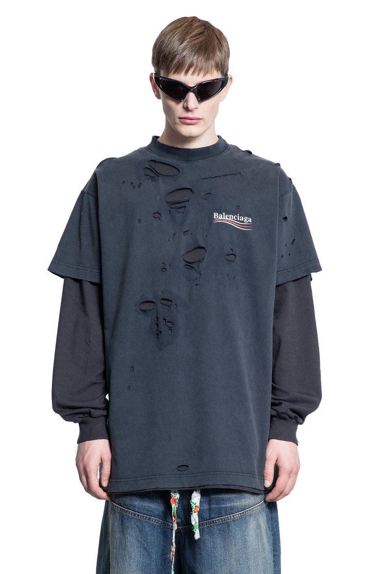 BALENCIAGA MAN BLACK T-SHIRTS & TANK TOPS - Antonioli.eu
