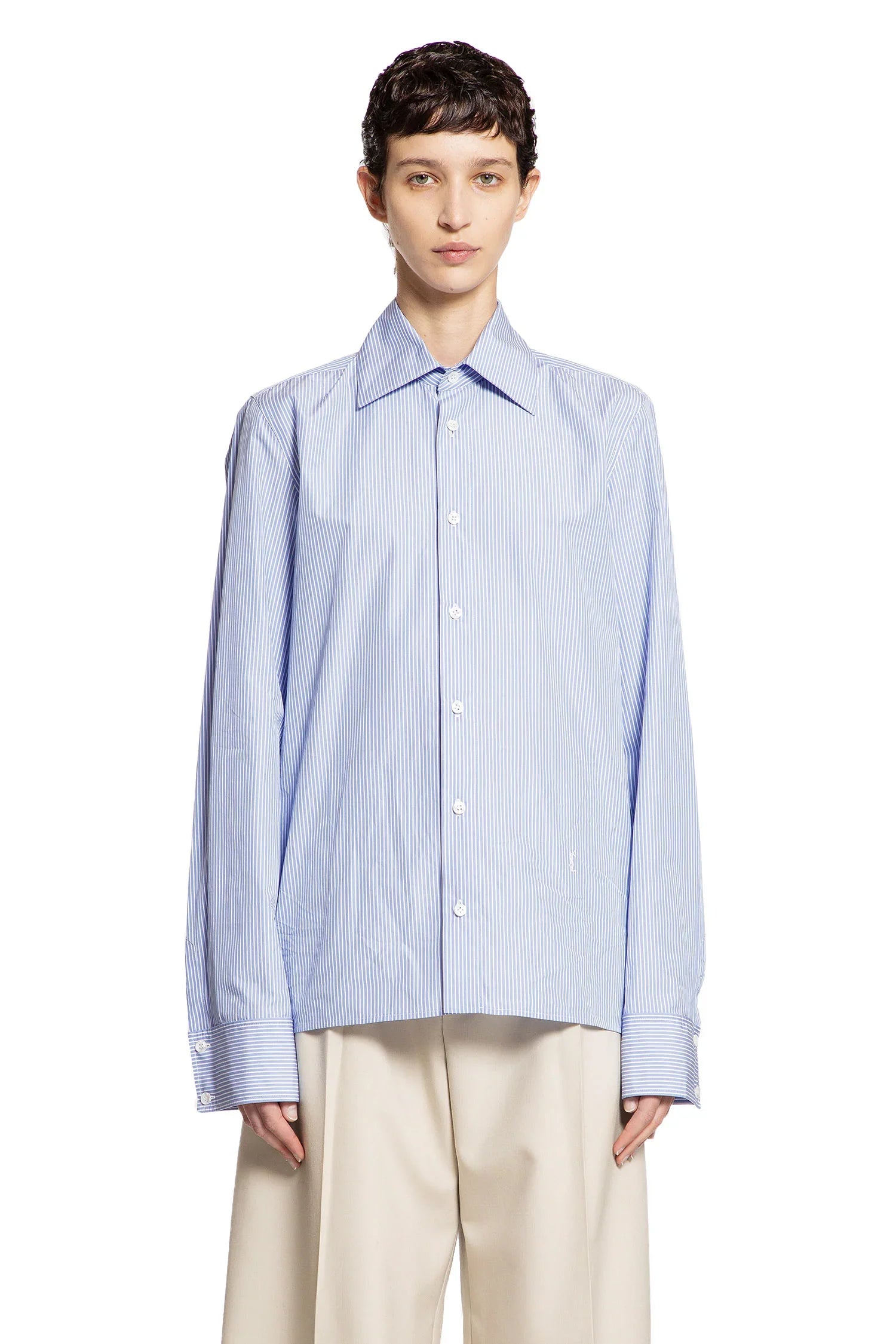 Shirt in Striped Cotton Poplin - Antonioli.eu