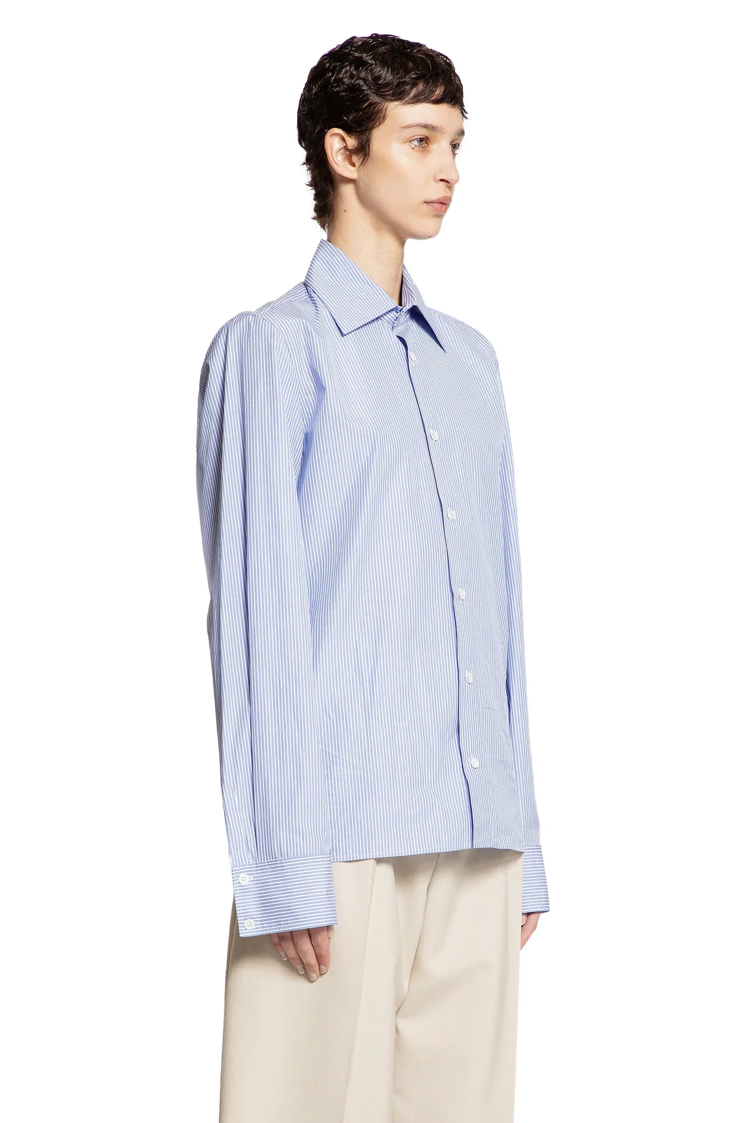 Shirt in Striped Cotton Poplin - Antonioli.eu