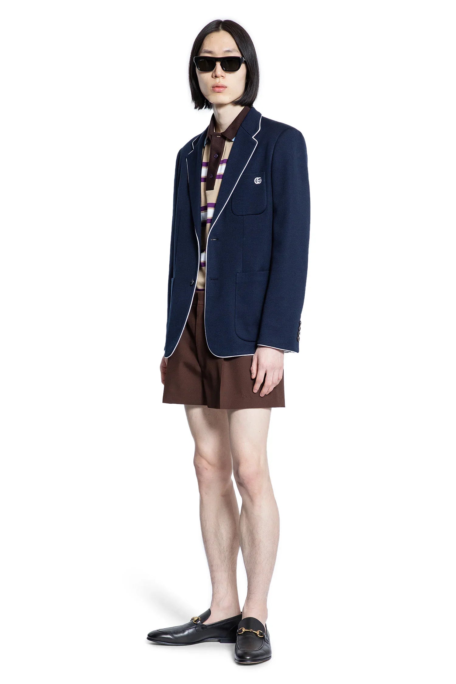 Double G Cotton Jersey Blazer - Antonioli.eu