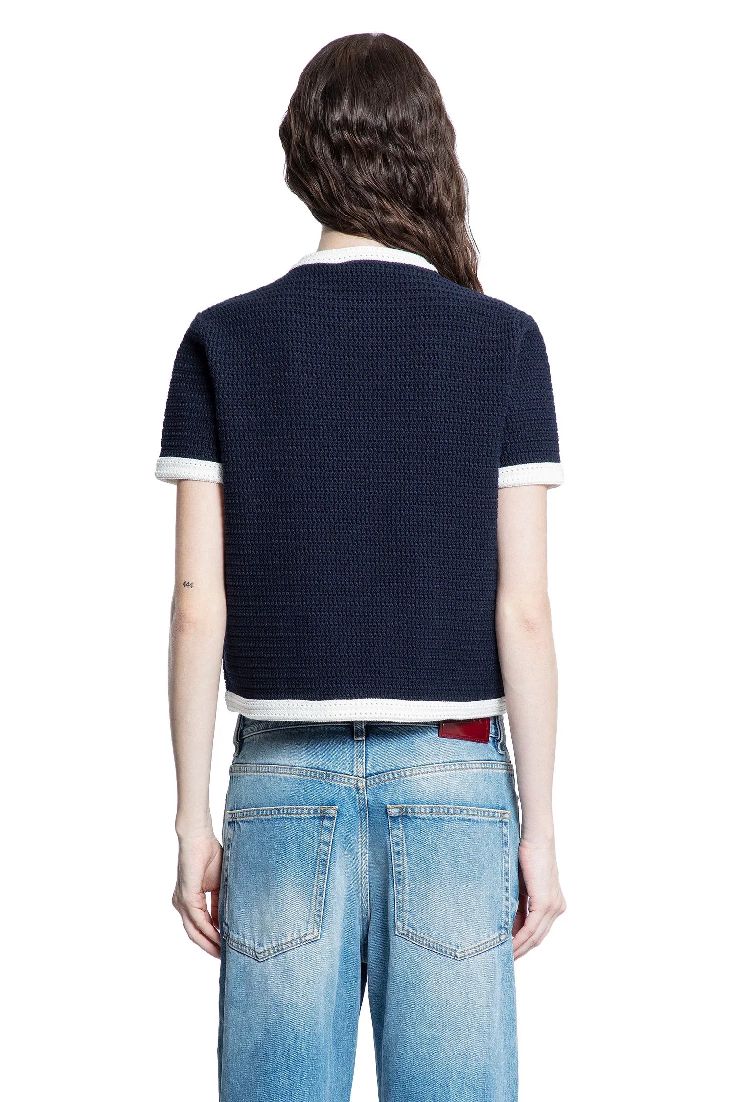 Crochet Knit Cropped Cardigan - Antonioli.eu