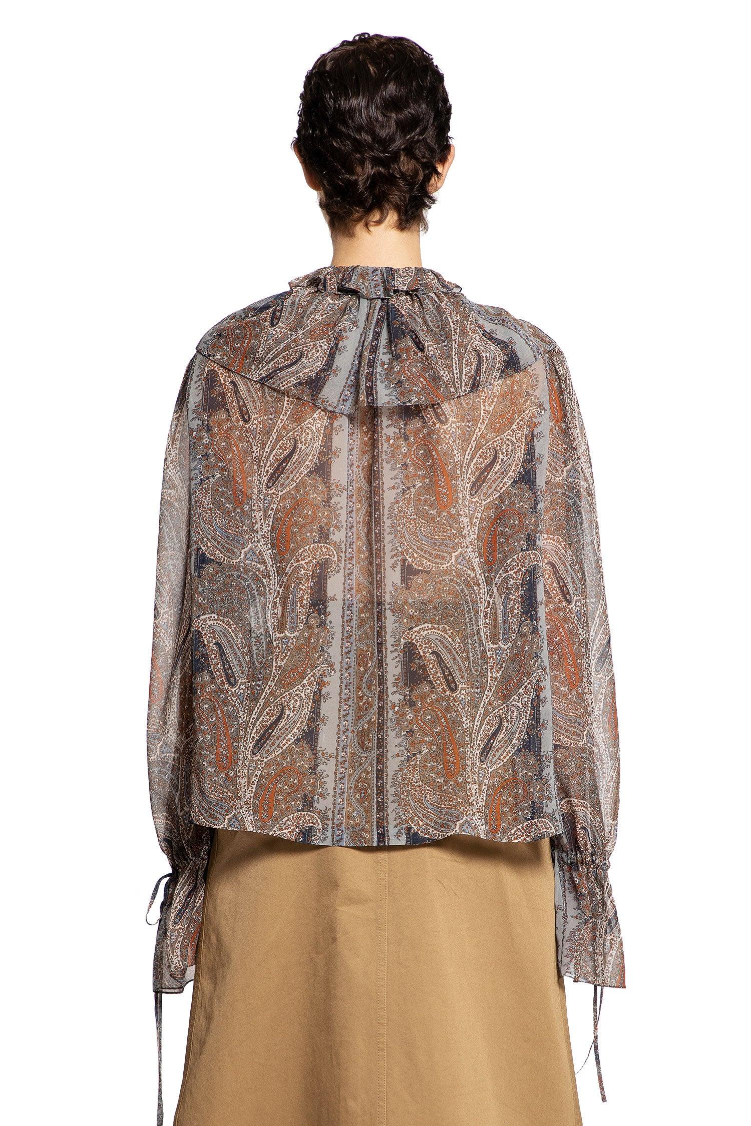 Paisley Blouse in Georgette Cashmere - Antonioli.eu