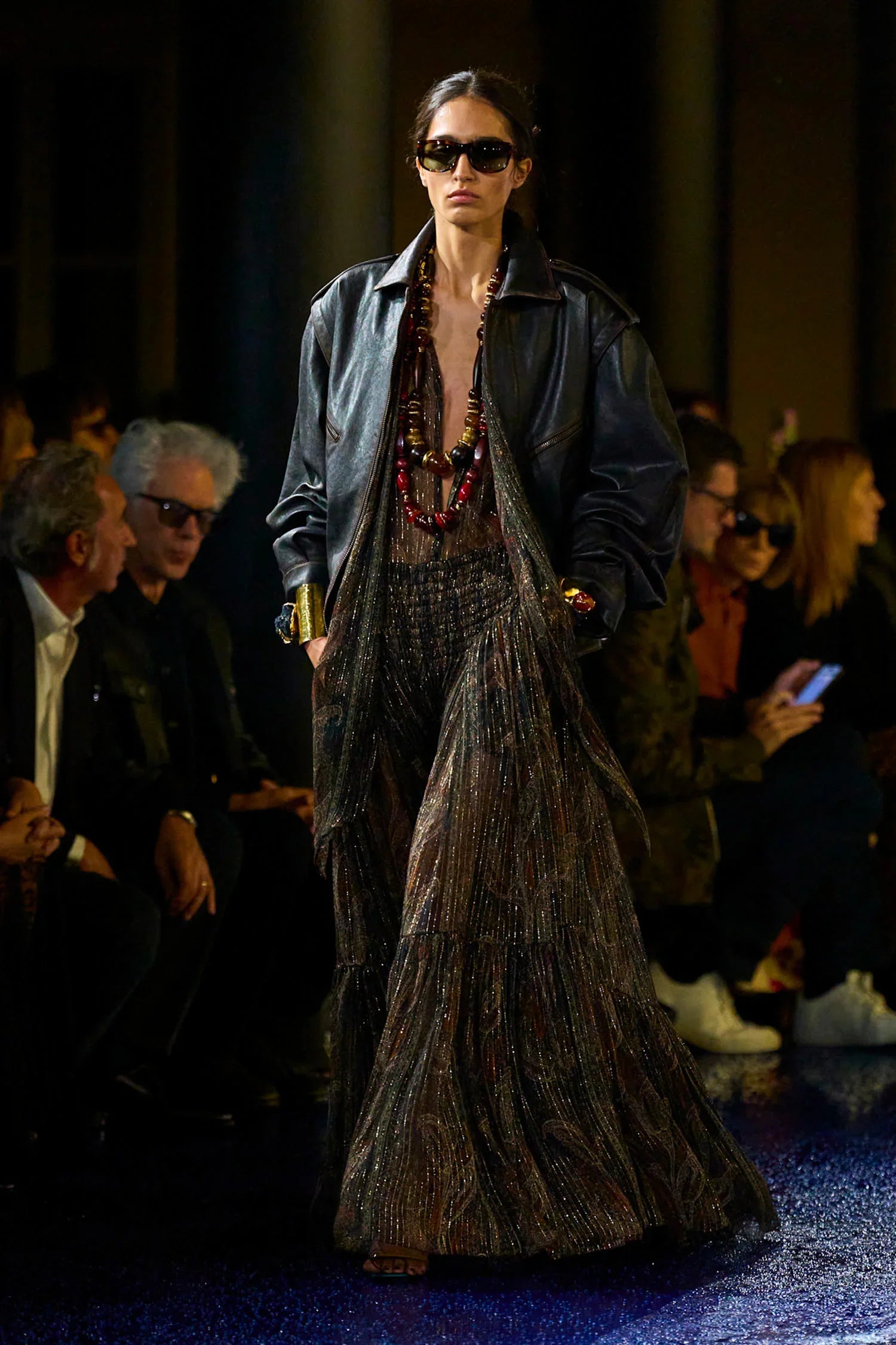 Lavallière Long Dress in Paisley Silk - Antonioli.eu