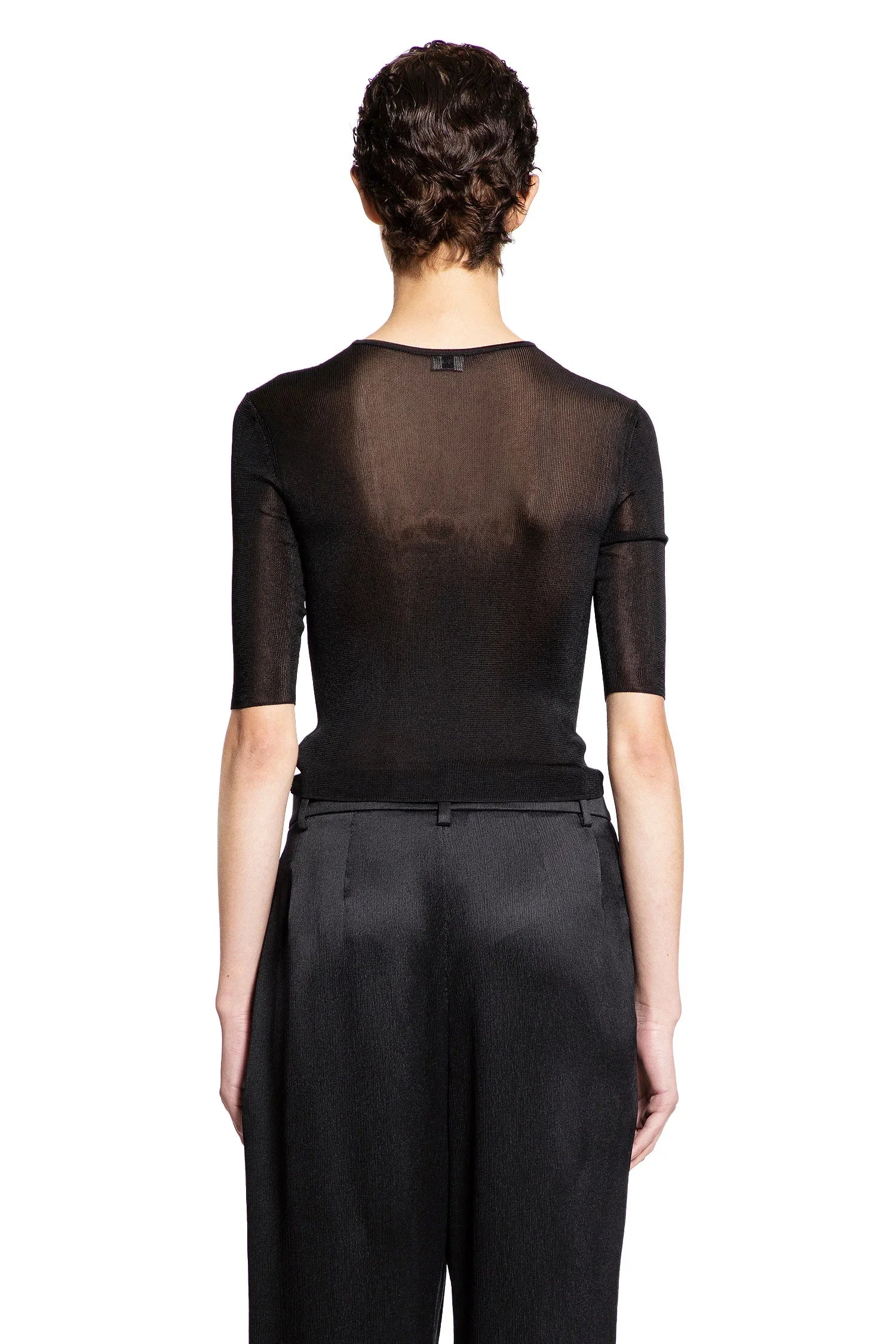 Short Sleeve Top In Viscose Sheer - Antonioli.eu