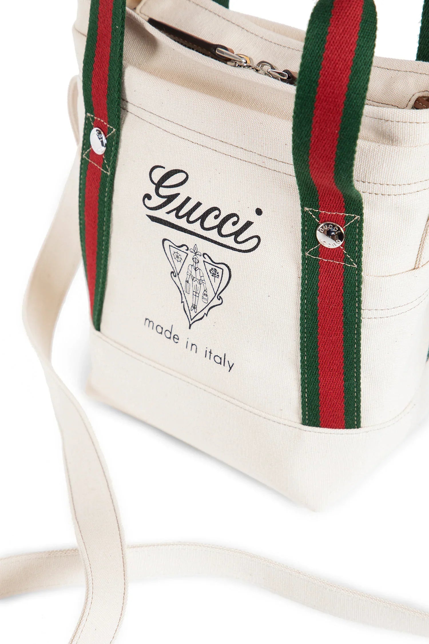 Medium printed canvas bag with web - Antonioli.eu