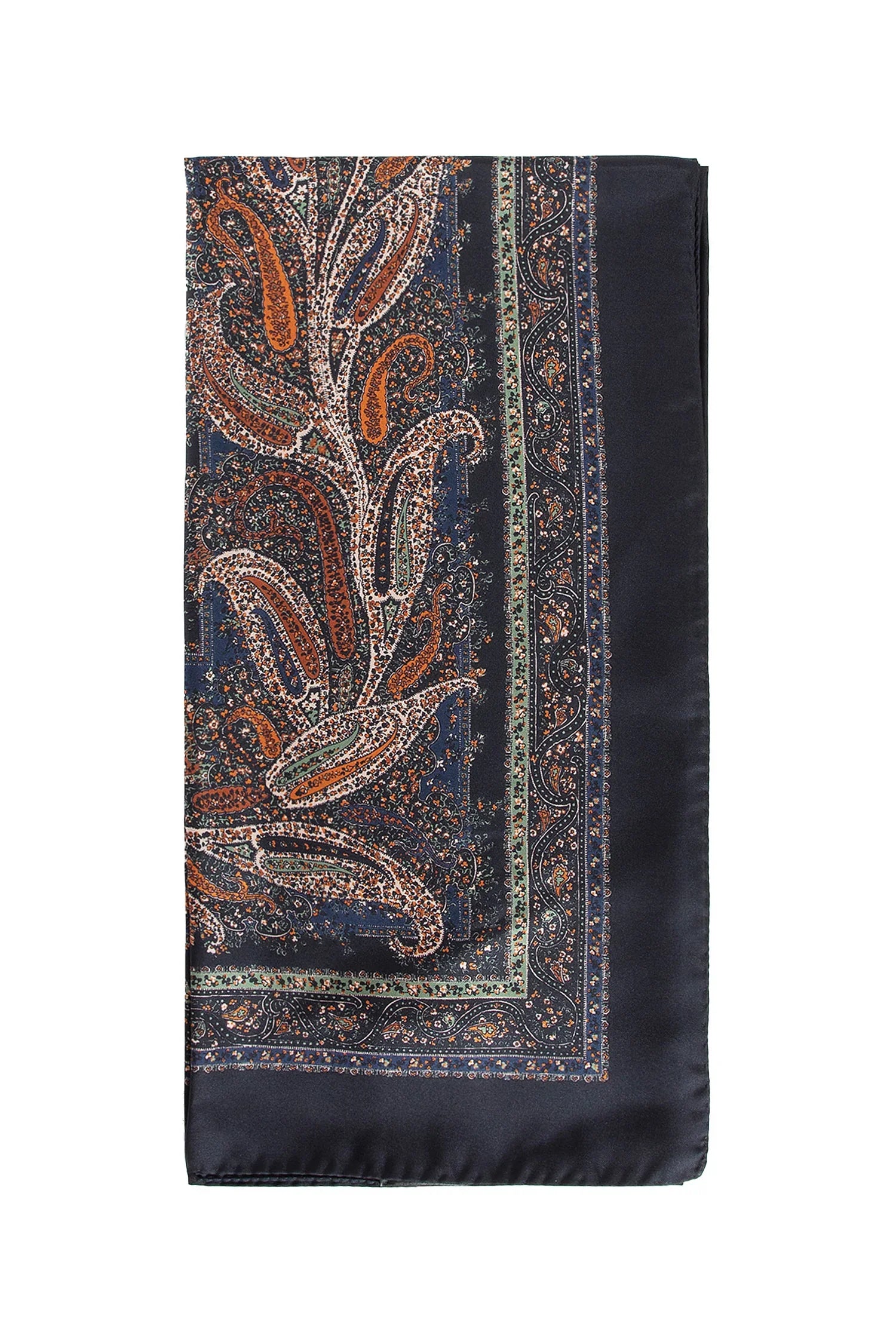 square scarf in paisley silk twill - Antonioli.eu