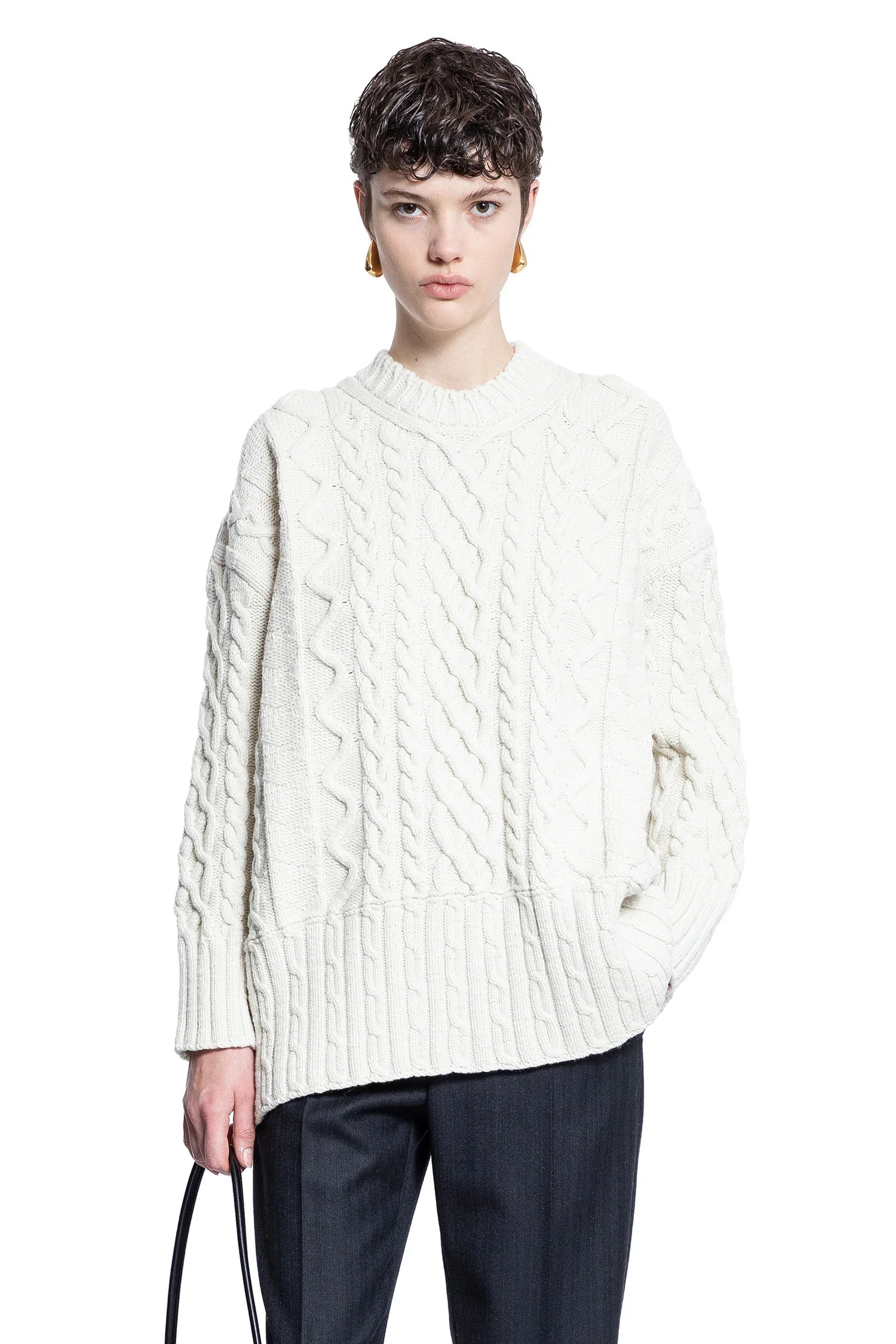 Aran Cable Wool Jumper - Antonioli.eu