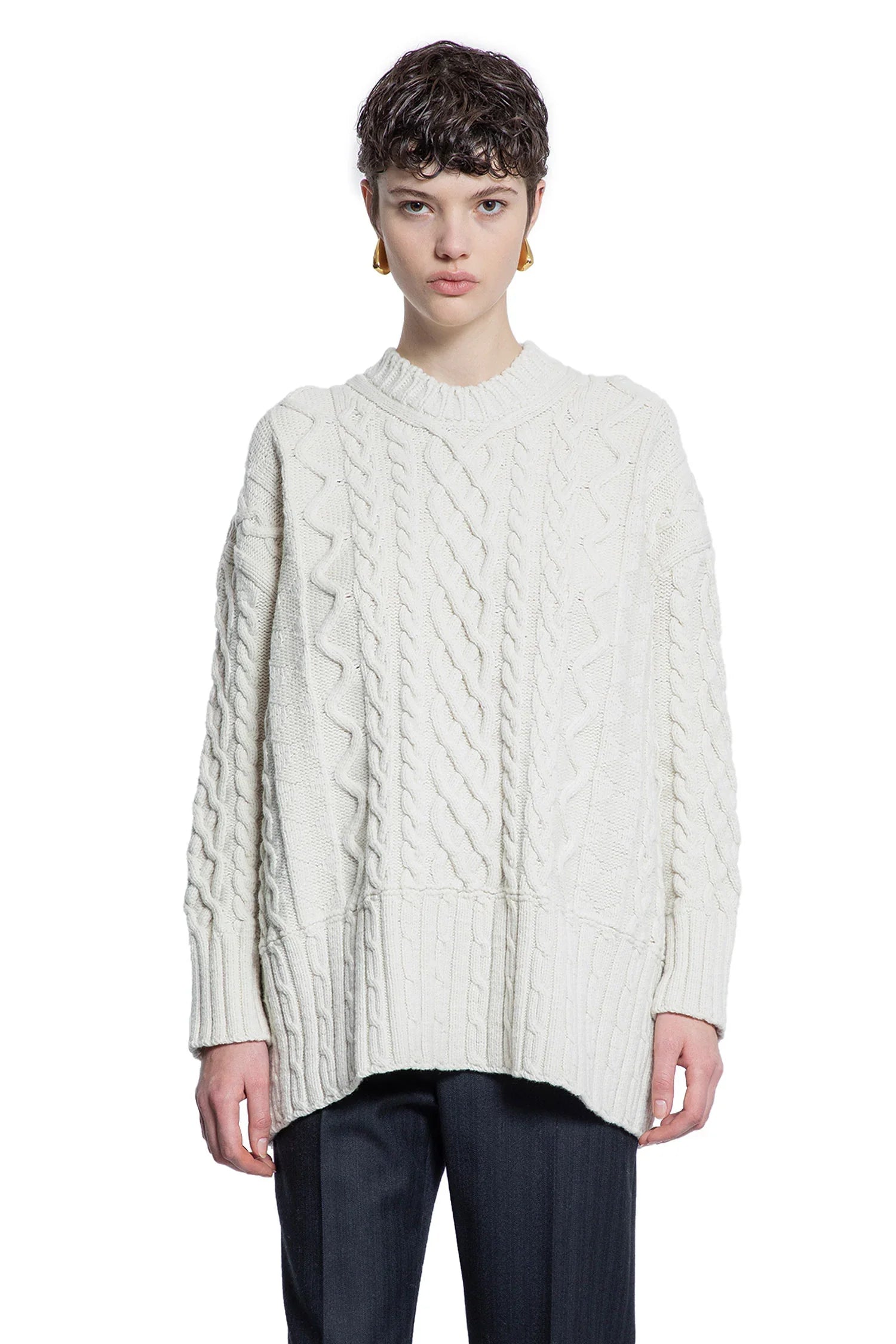 Aran Cable Wool Jumper - Antonioli.eu
