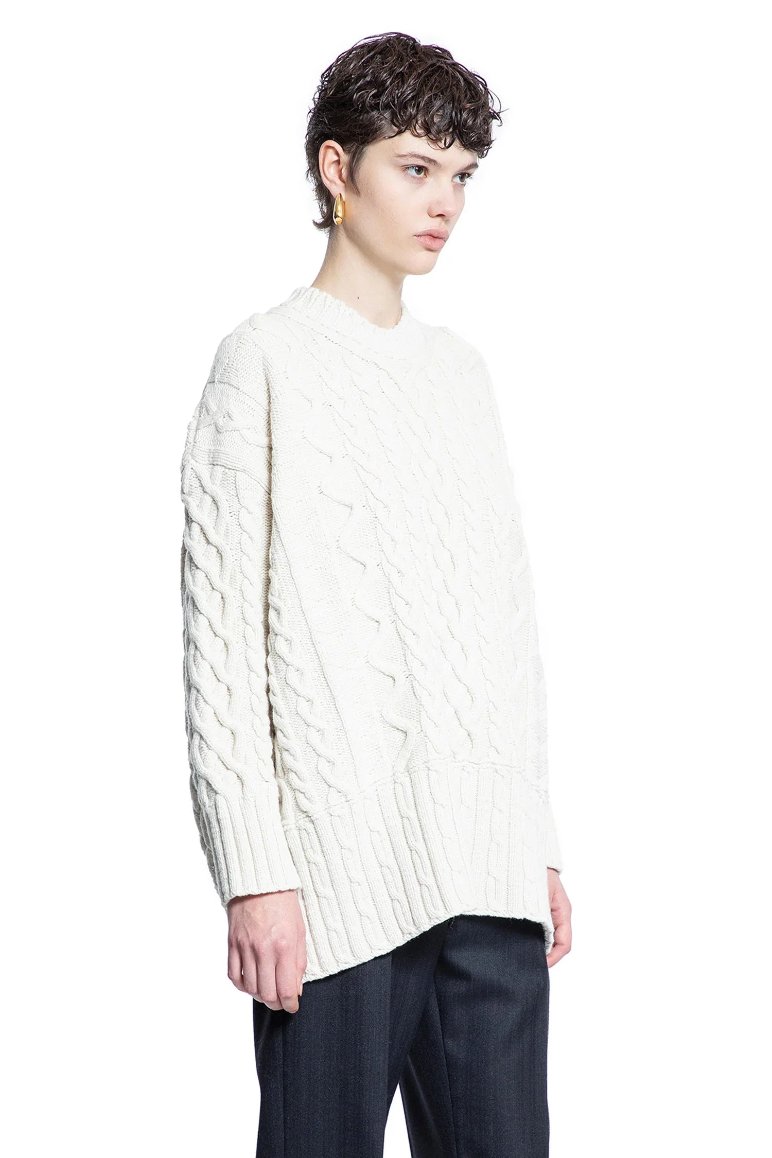 Aran Cable Wool Jumper - Antonioli.eu