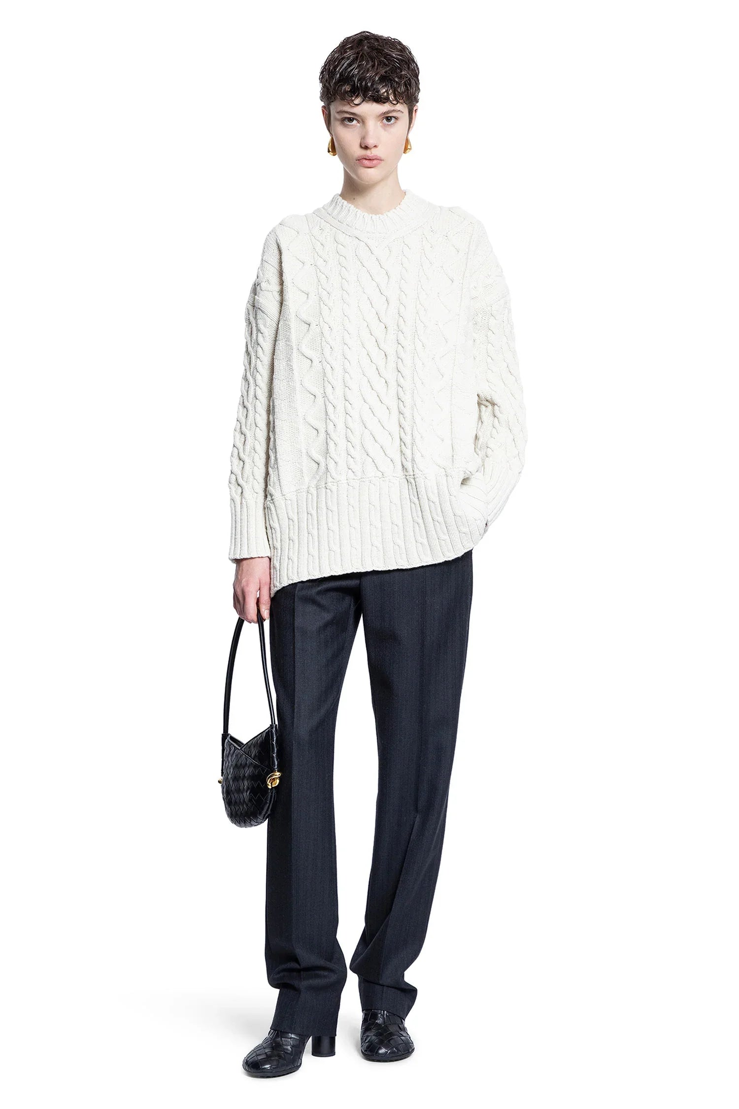 Aran Cable Wool Jumper - Antonioli.eu