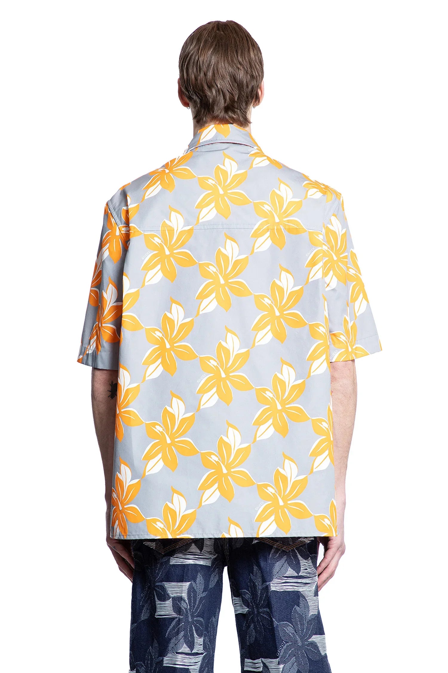 Printed Cotton Poplin Shirt - Antonioli.eu