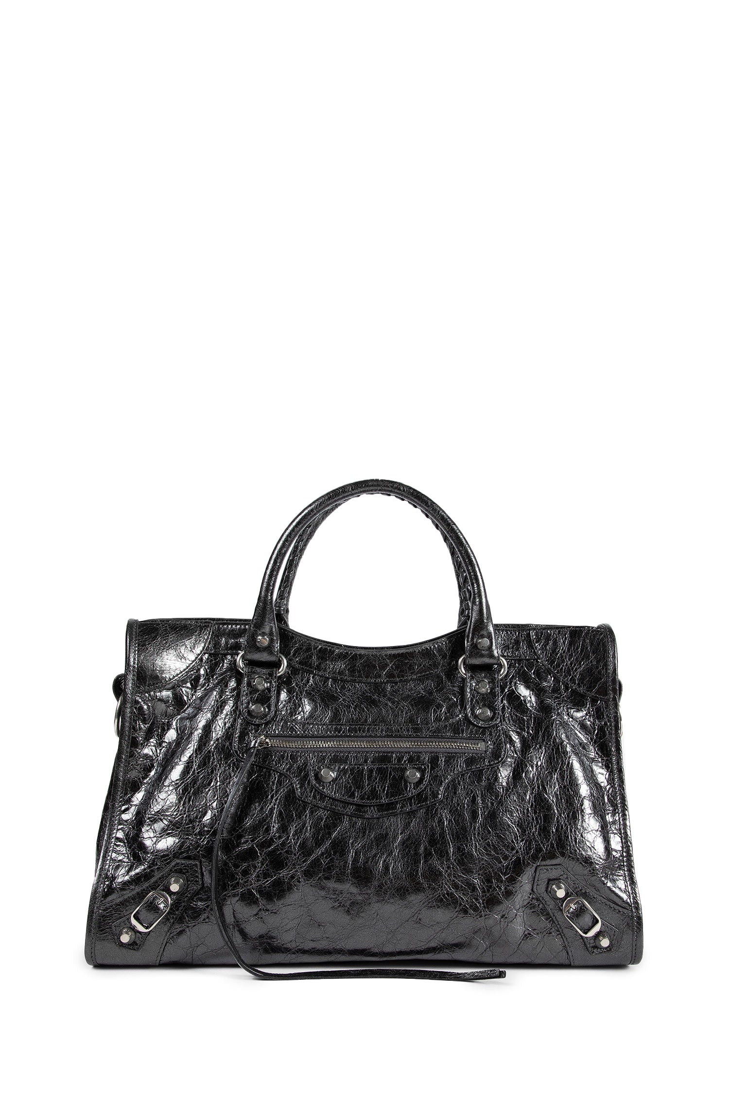 Le City Bag Medium in Metallised Arena Lambskin