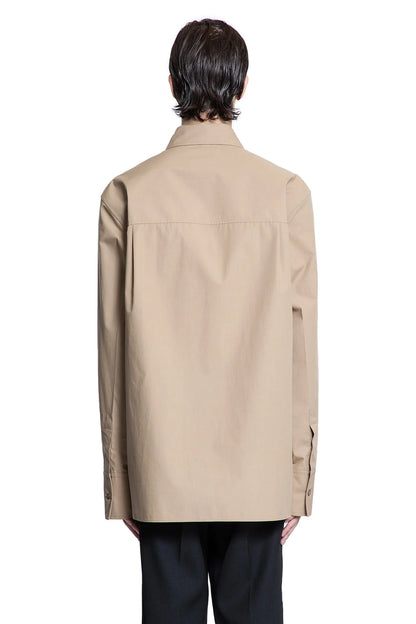 Embossed Logo Cotton Poplin Shirt - Antonioli.eu
