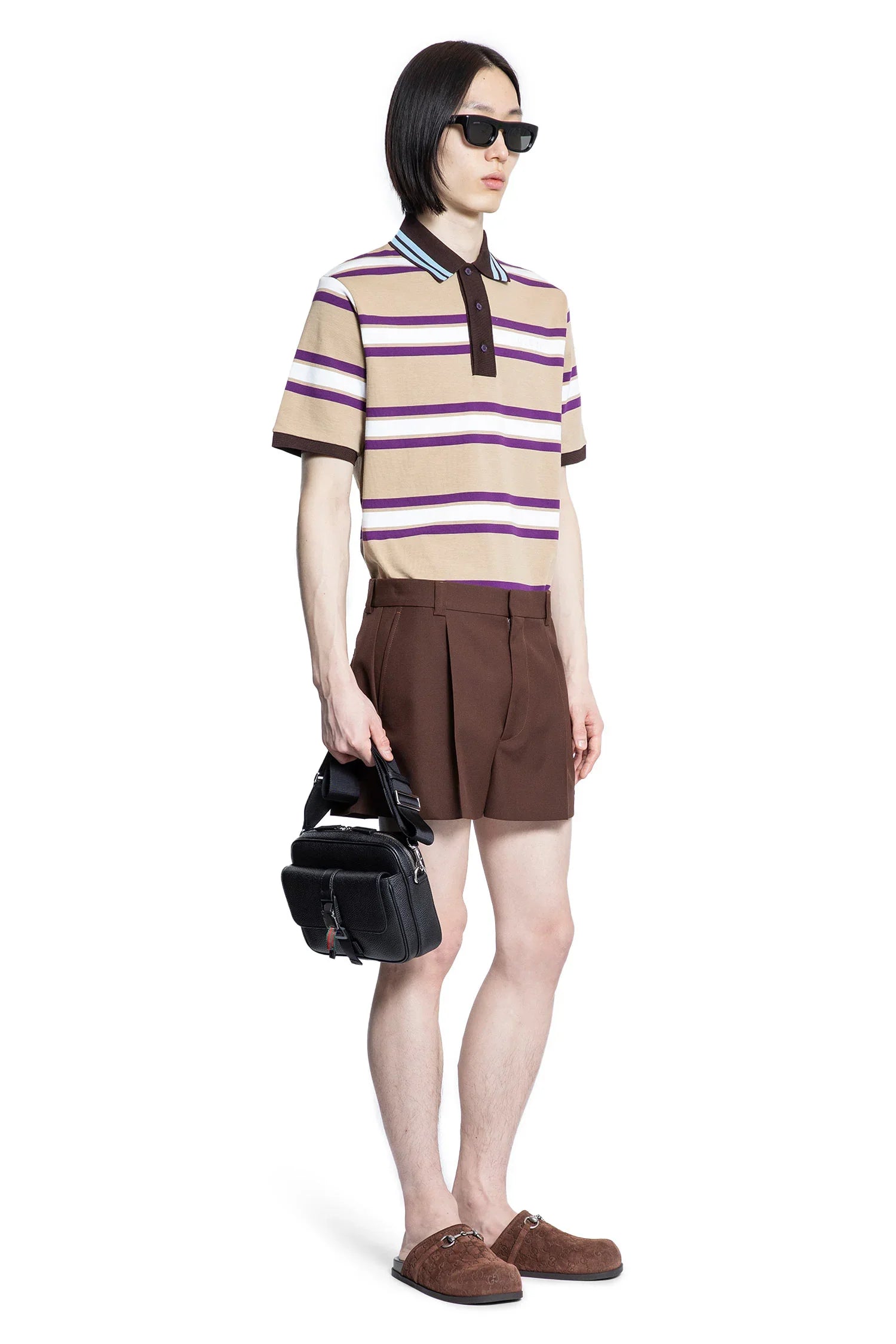 Striped Cotton JerSey Polo Shirt - Antonioli.eu